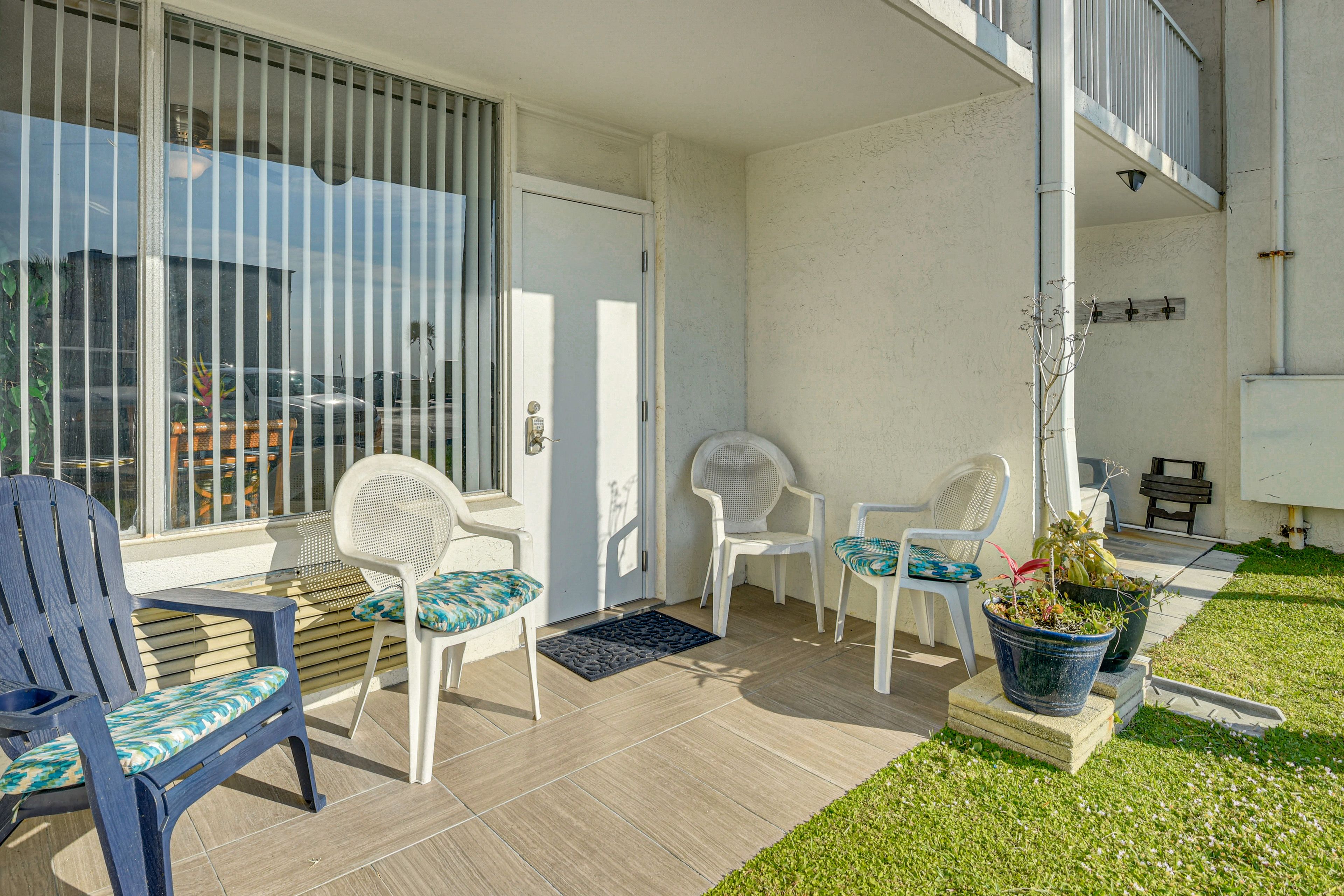 Private Patio | Seating | Single-Story Unit on Ground Floor