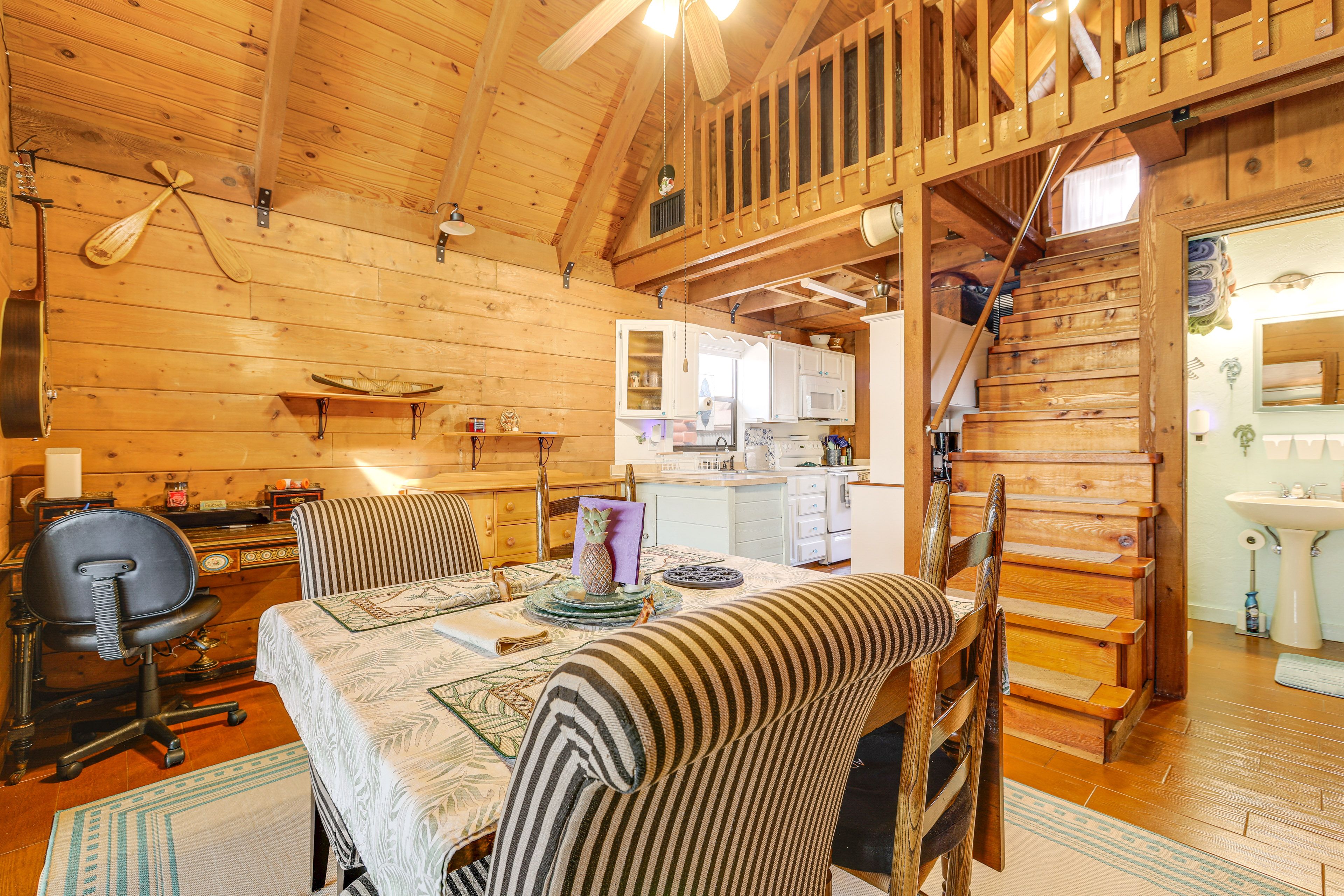 Kitchen & Dining Area | Central A/C & Heating