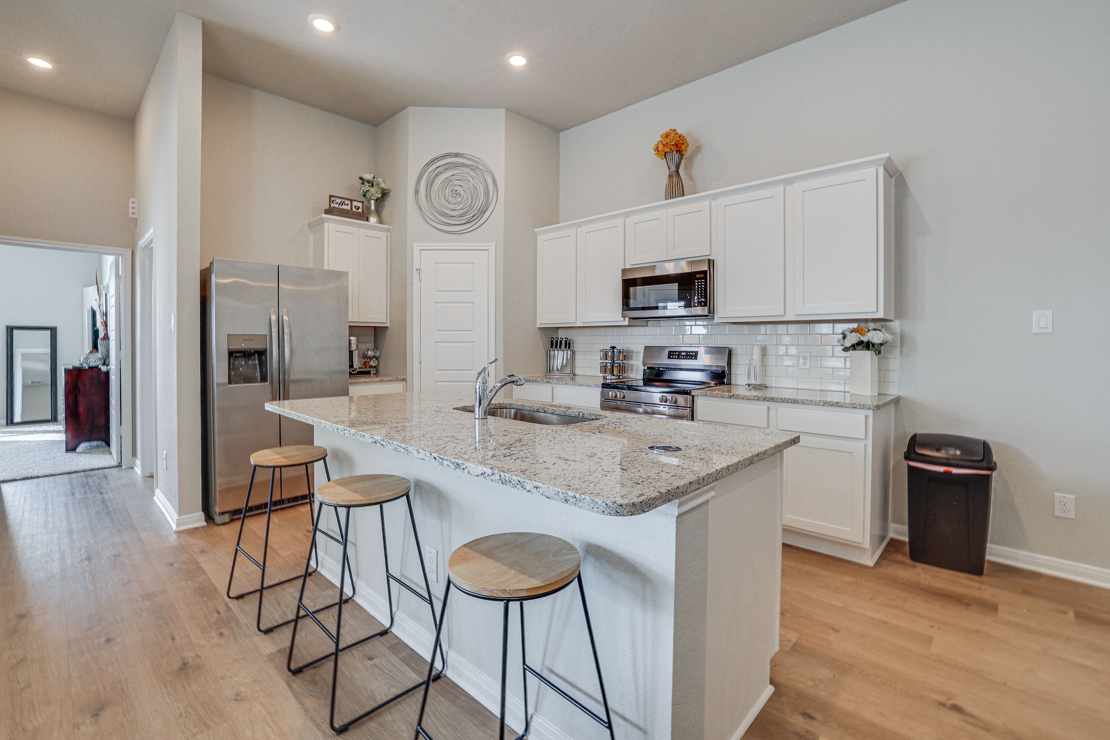 Kitchen | Keurig Coffee Maker | Dishwasher | Wine Glasses