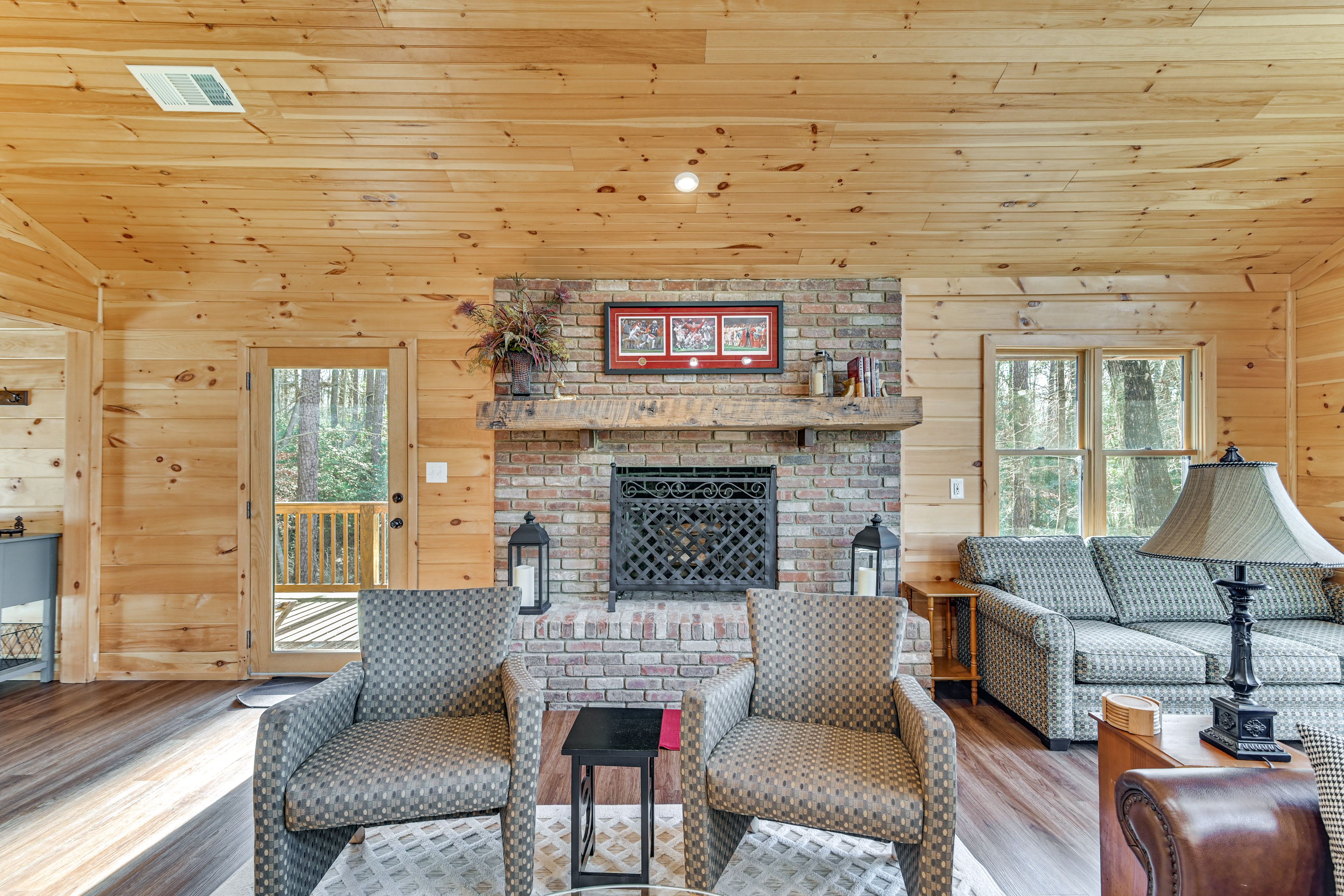 Living Room | Wood-Burning Fireplace | Main Level