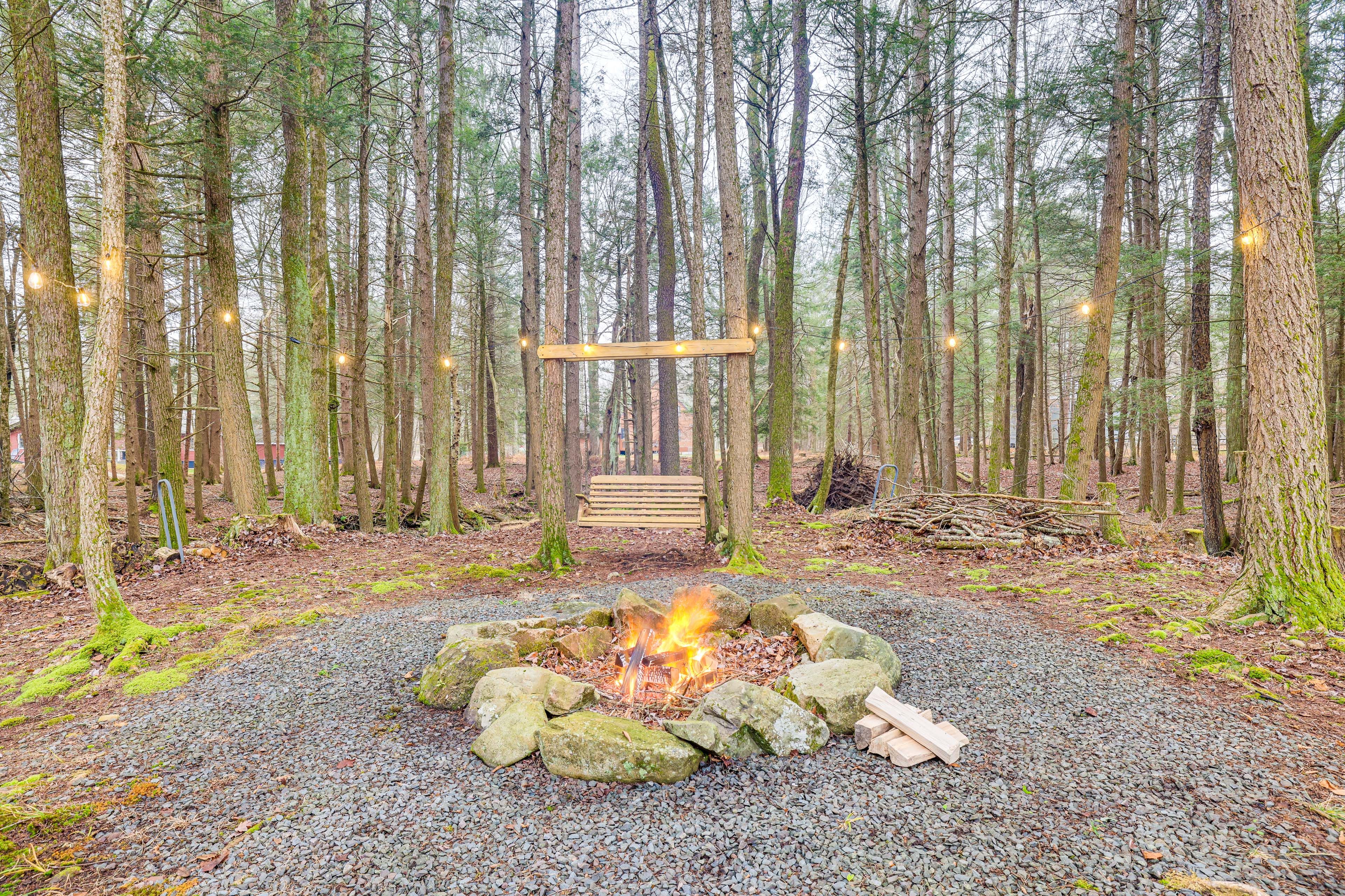 Fire Pit Area | On-Site Stream