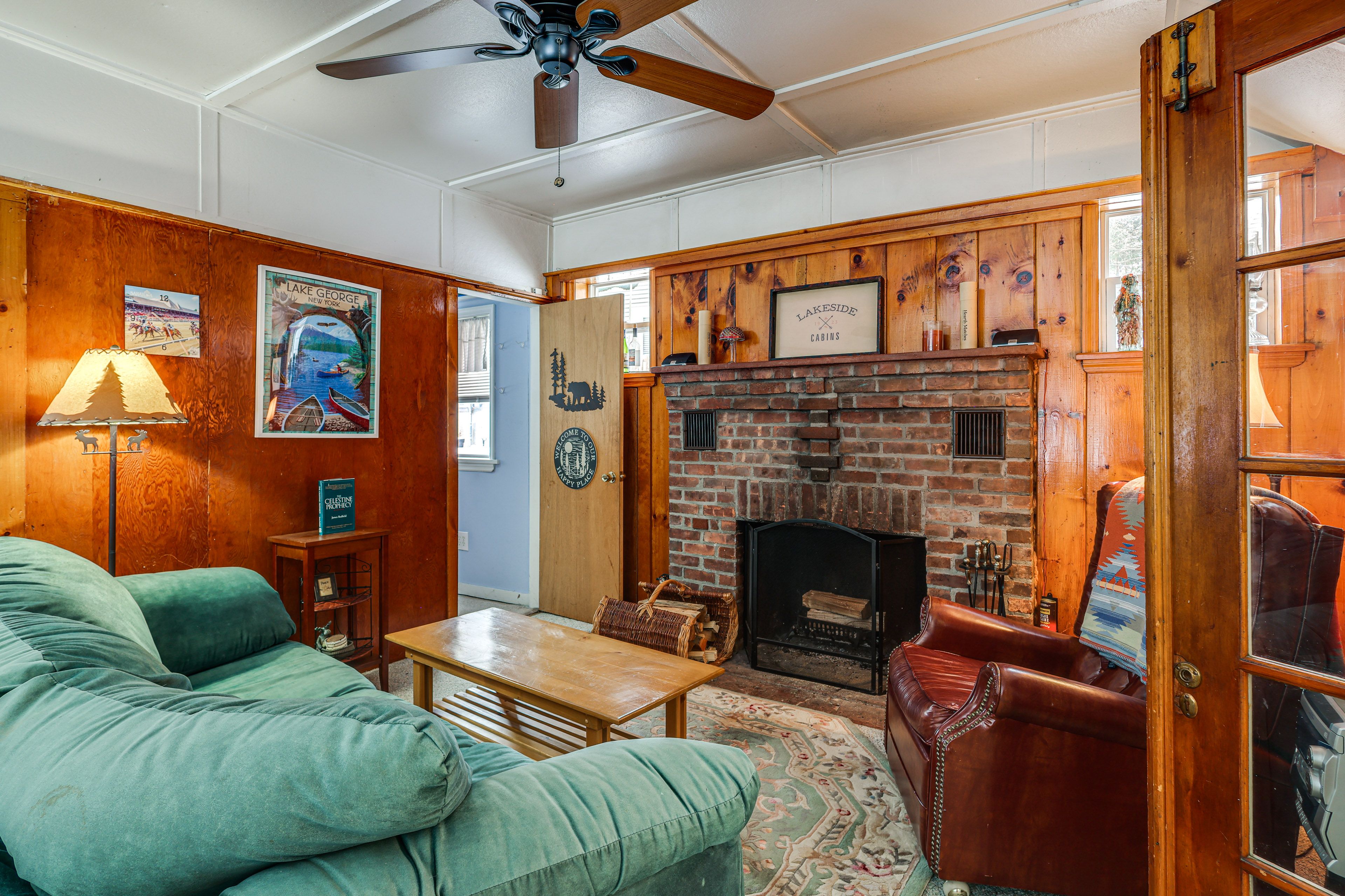 Living Room | 1st Floor | Queen Sleeper Sofa | Decorative Fireplace