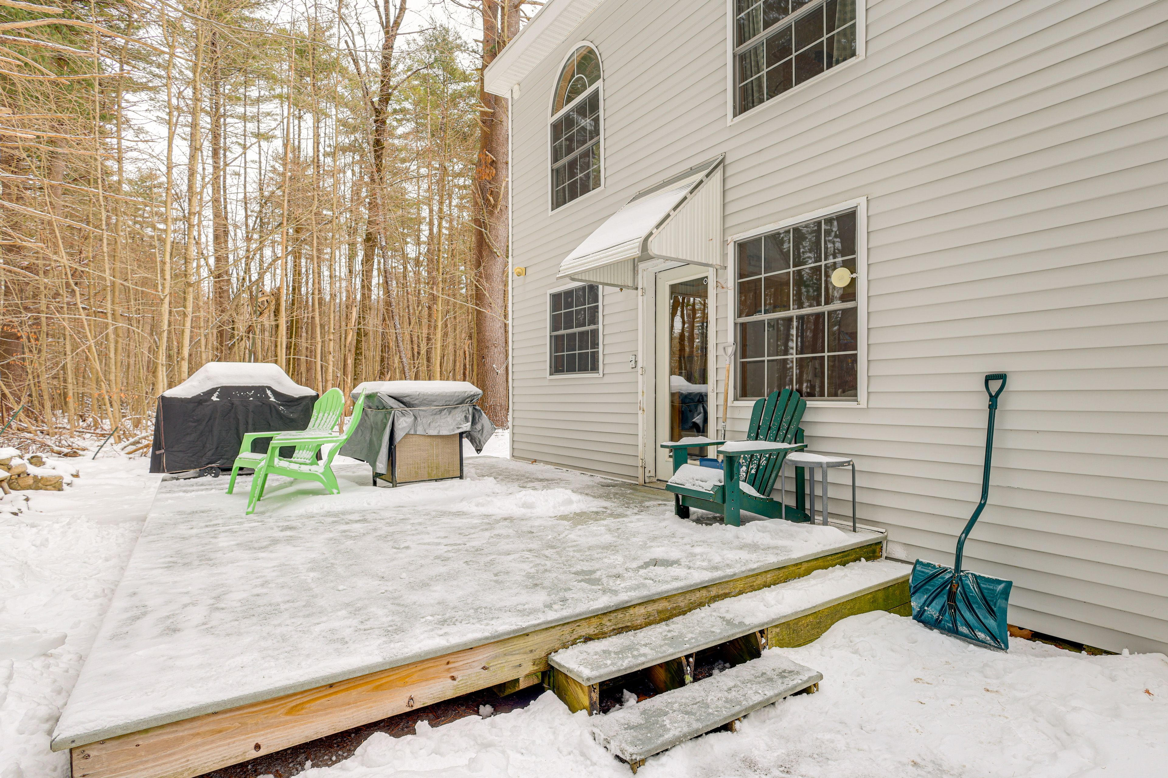 Furnished Deck | Gas Grill | Wooded Surroundings