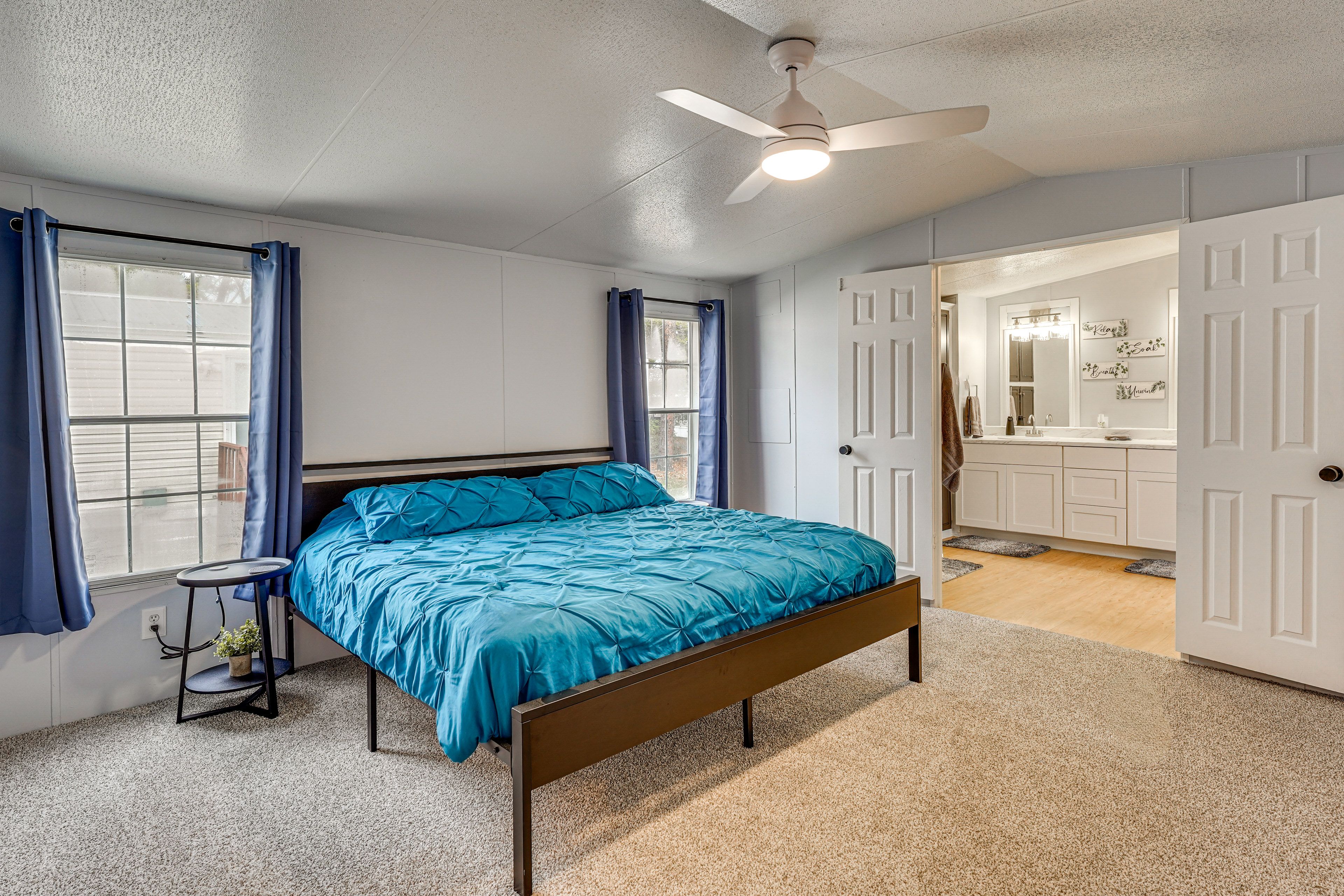 Bedroom 1 | King Bed | Dedicated Workspace | Linens Provided