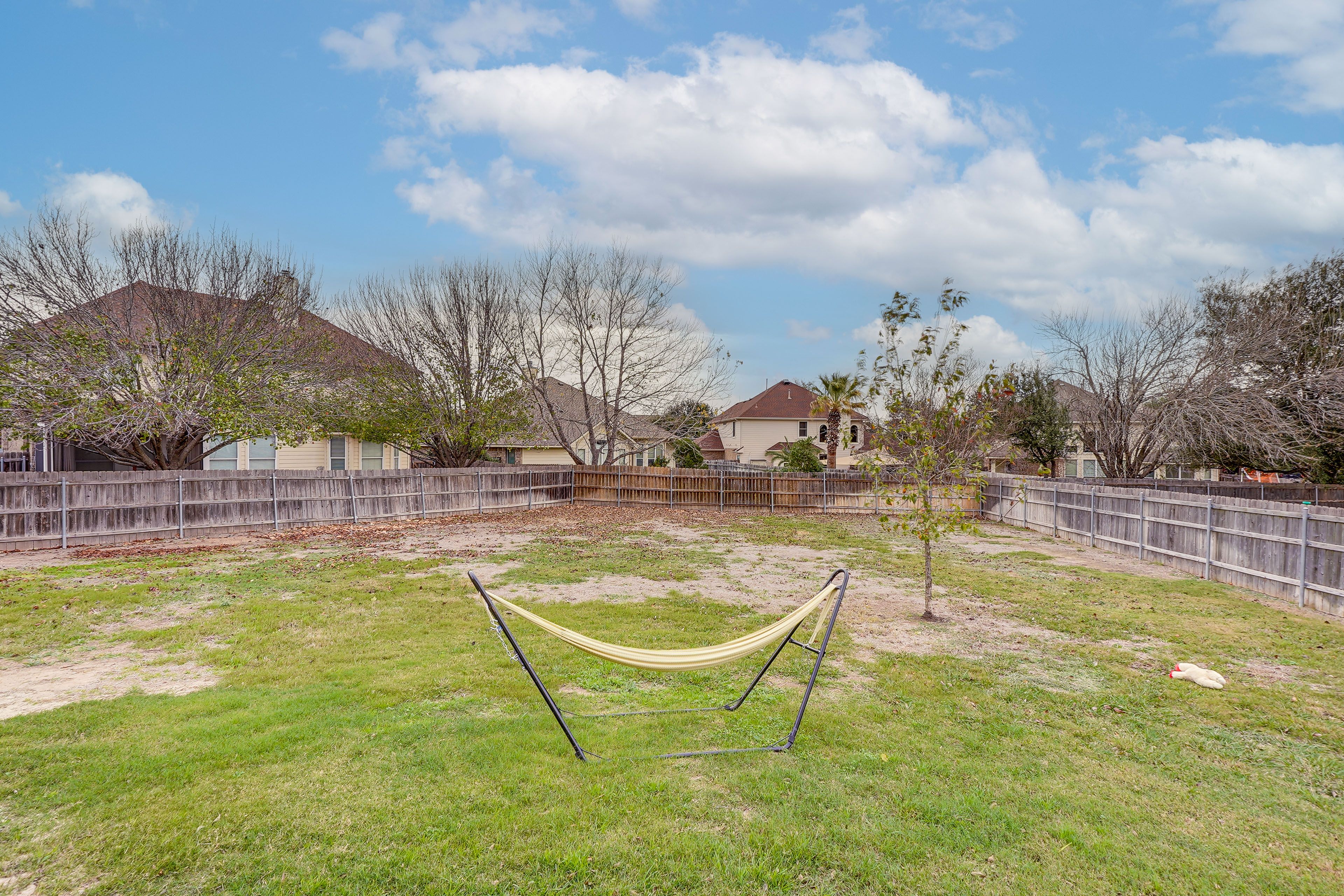 Fenced Backyard | Hammock | Furnished Patio