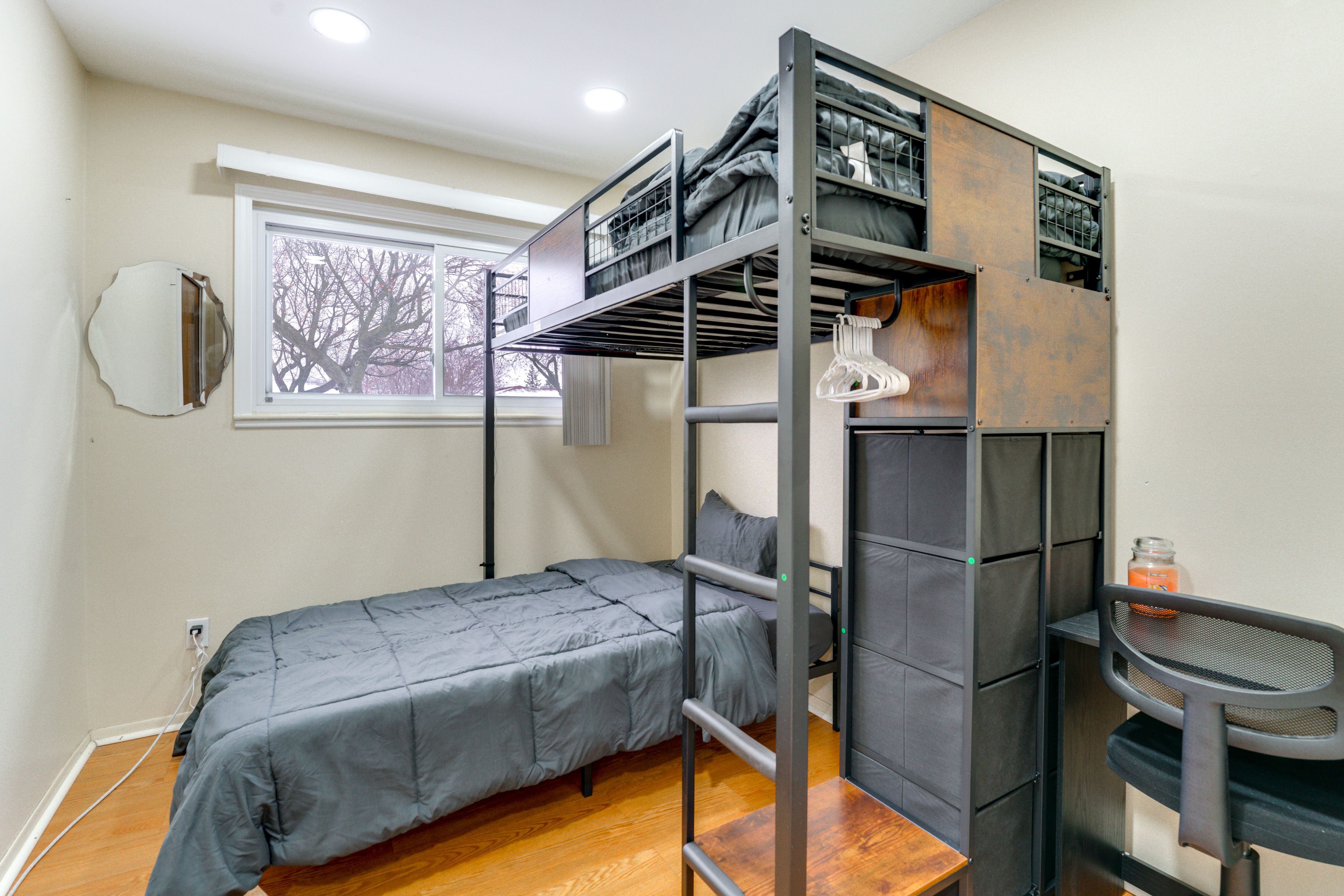 Bedroom 2 | 1st Floor | Twin Bed | Lofted Twin Bed | Desk