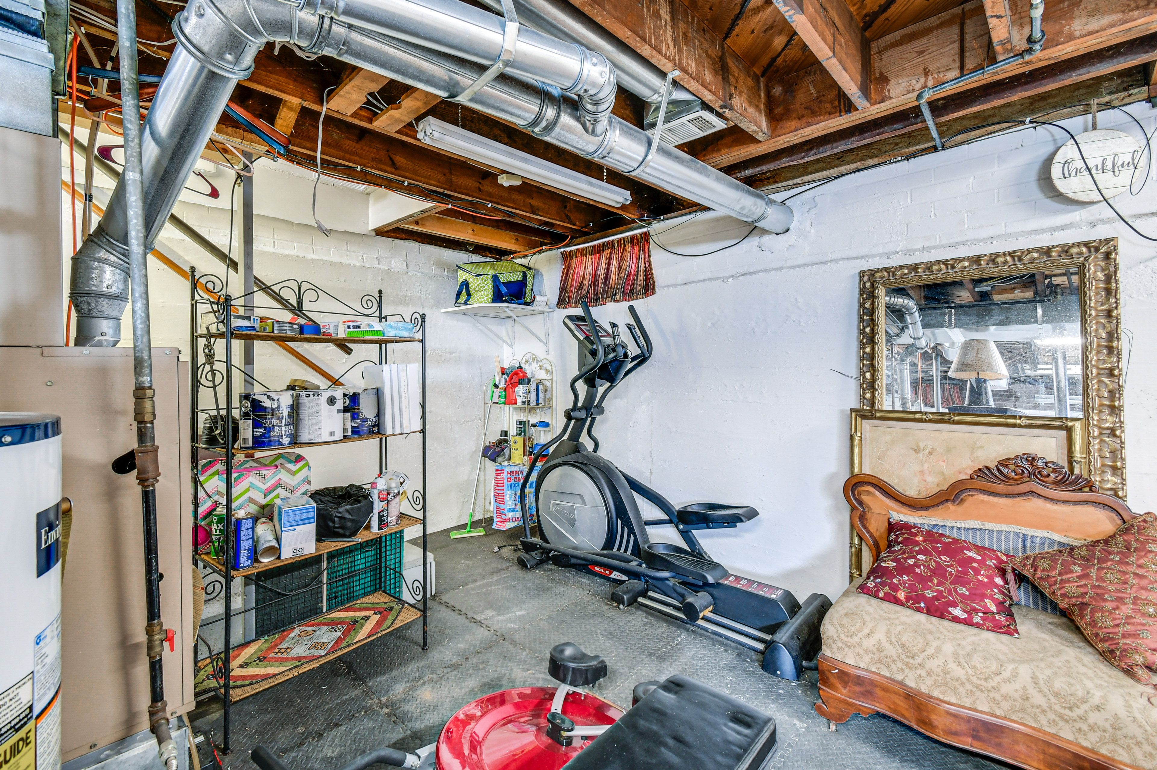 Basement | Elliptical | Full Bed | Washer/Dryer | Basement Level