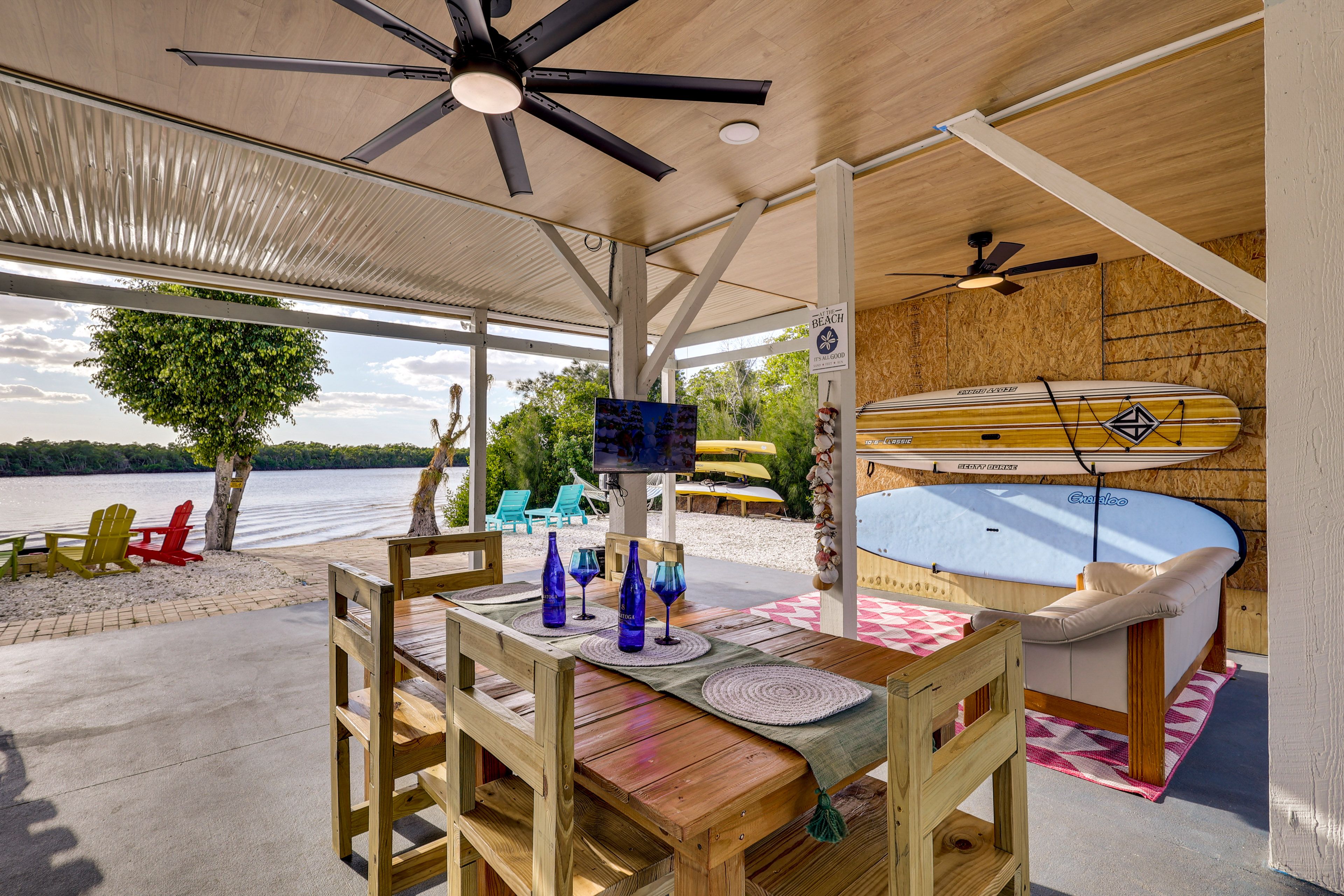 Ruskin Vacation Rental | 2BR | 2BA | 700 Sq Ft | Stairs Required