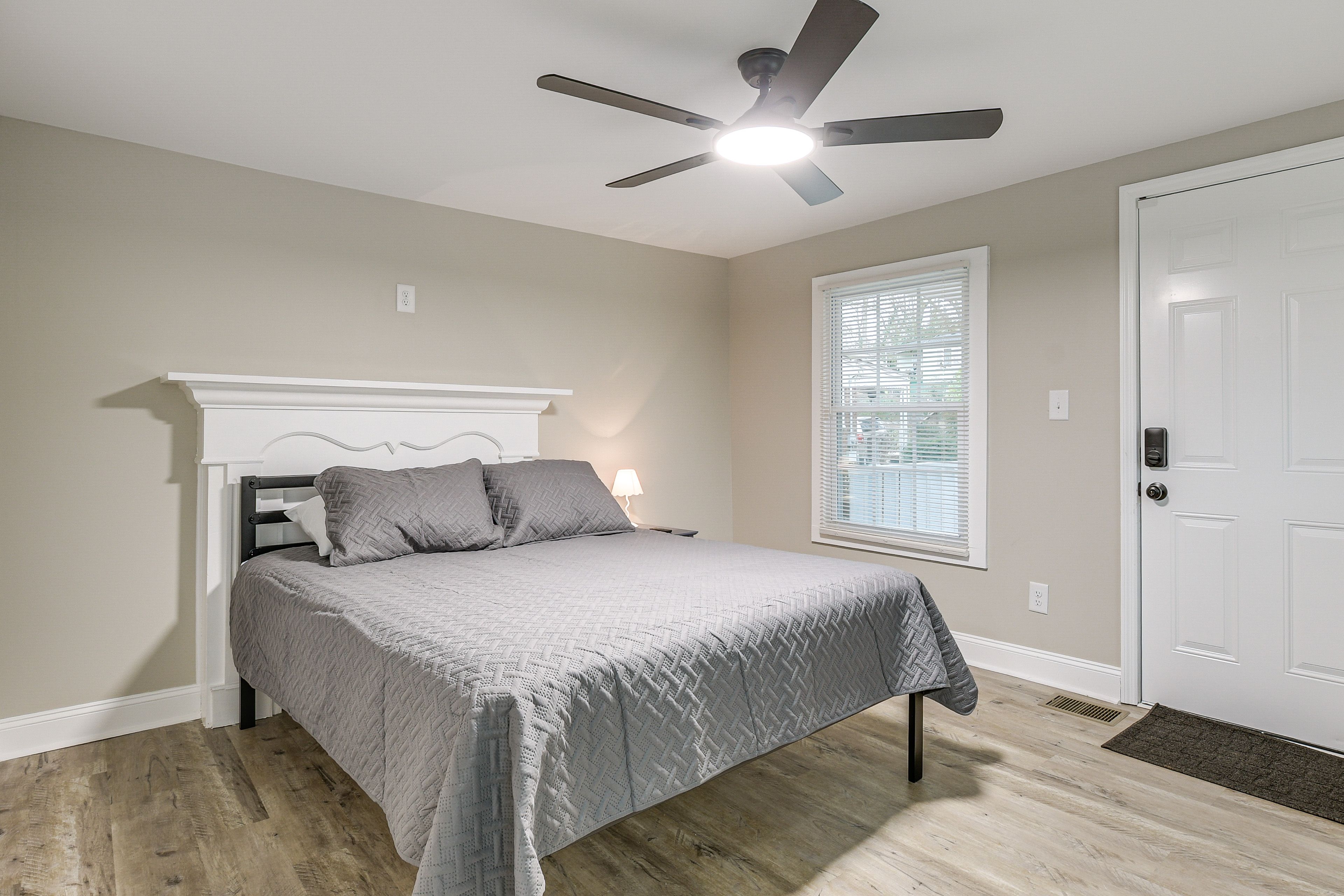 Bedroom 1 | Queen Bed | Linens Provided | Addt'l Entrance from Exterior