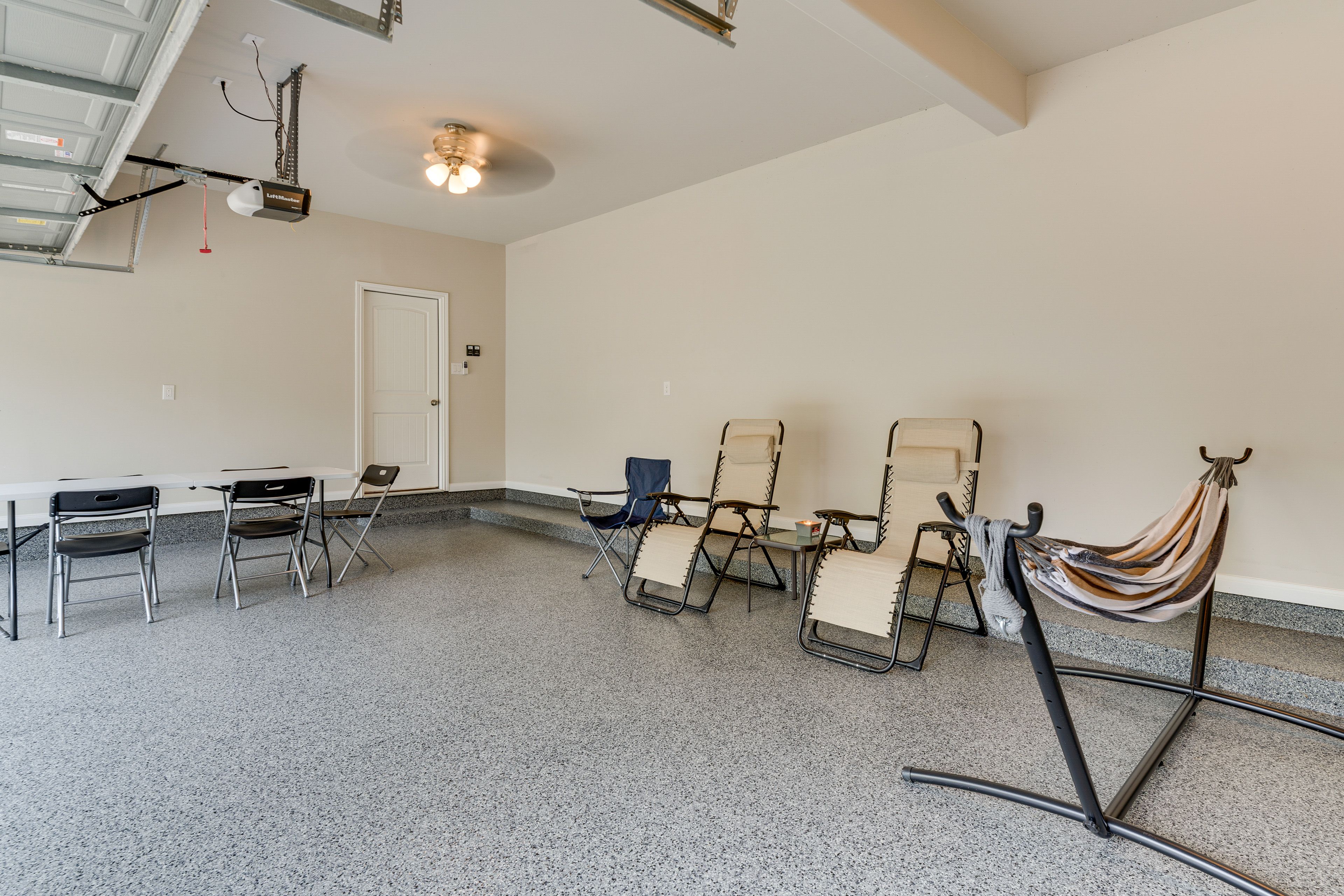 Garage | Lounge Chairs | Hammock | Dining Space