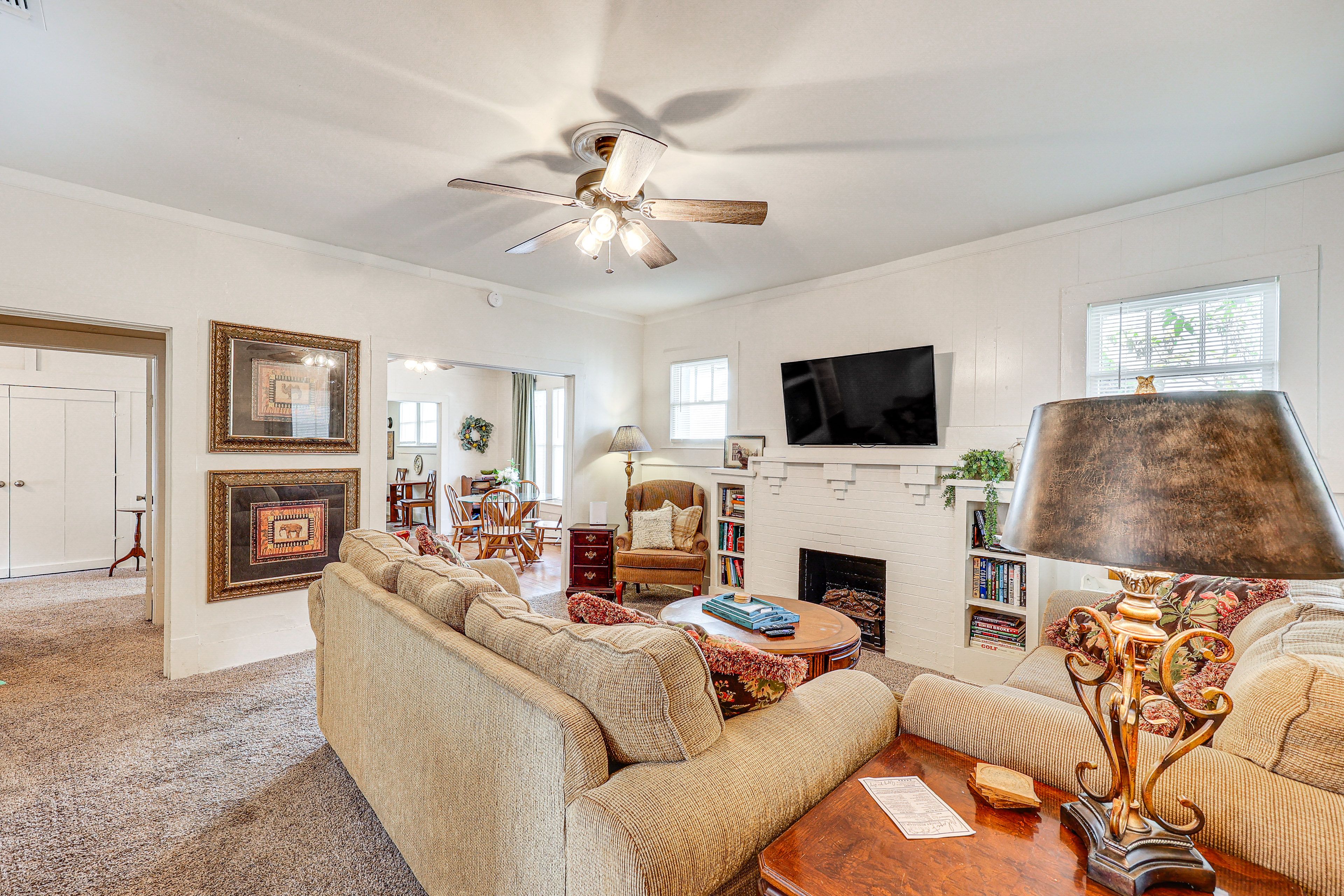 Living Room | Flat-Screen TV | Books