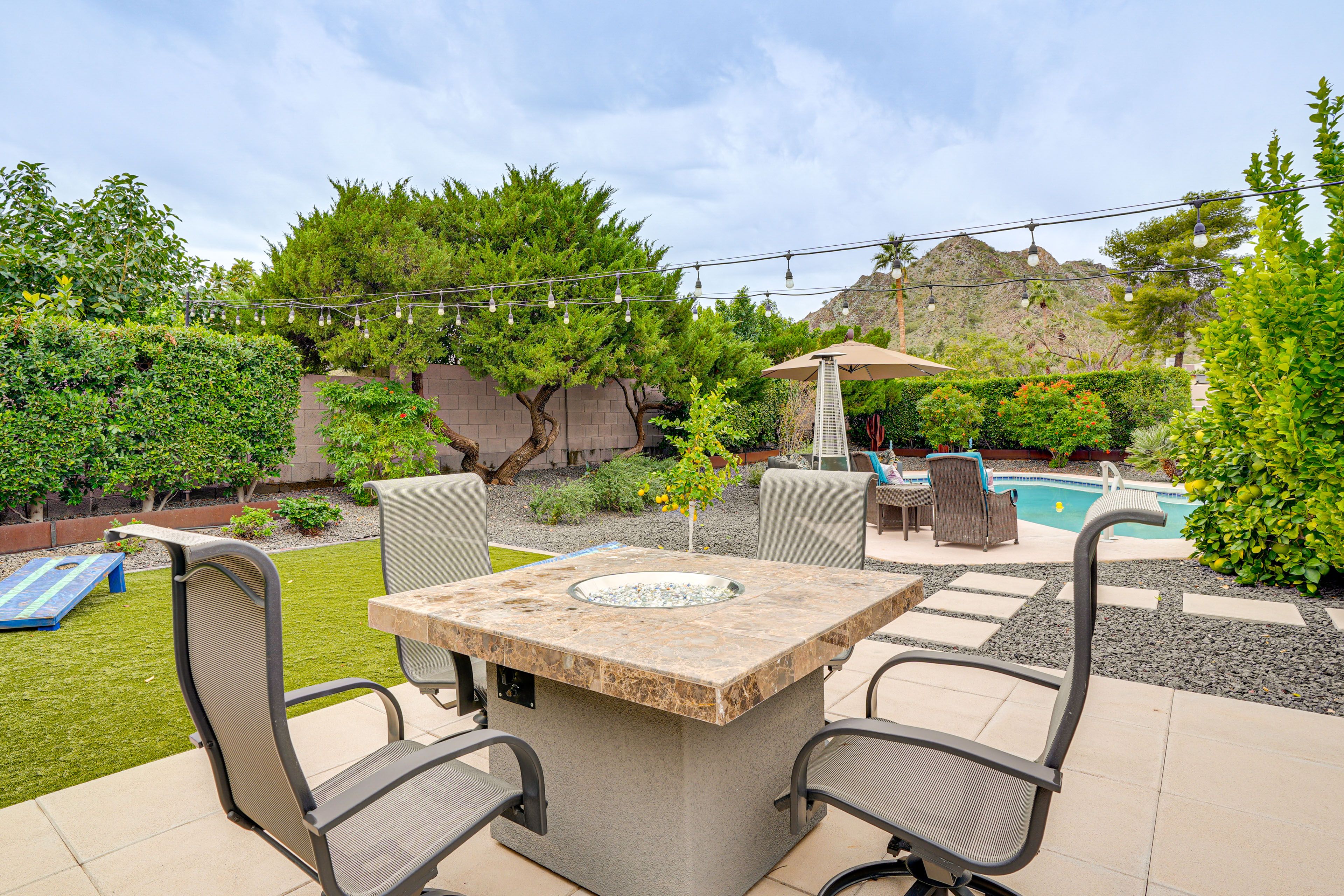 Private Backyard Area | Fire Pit