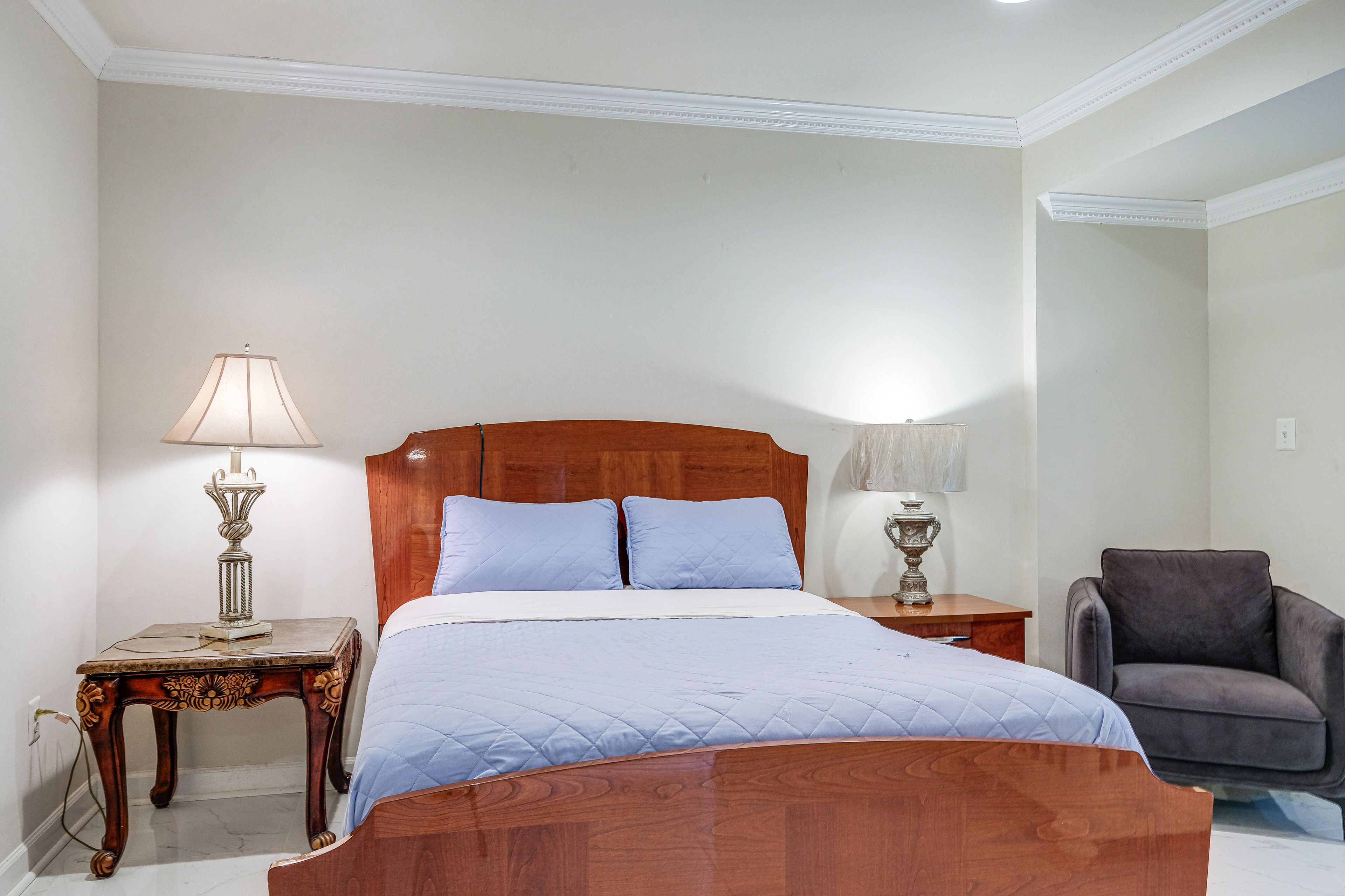 Bedroom 1 | 2 Queen Beds | Crib