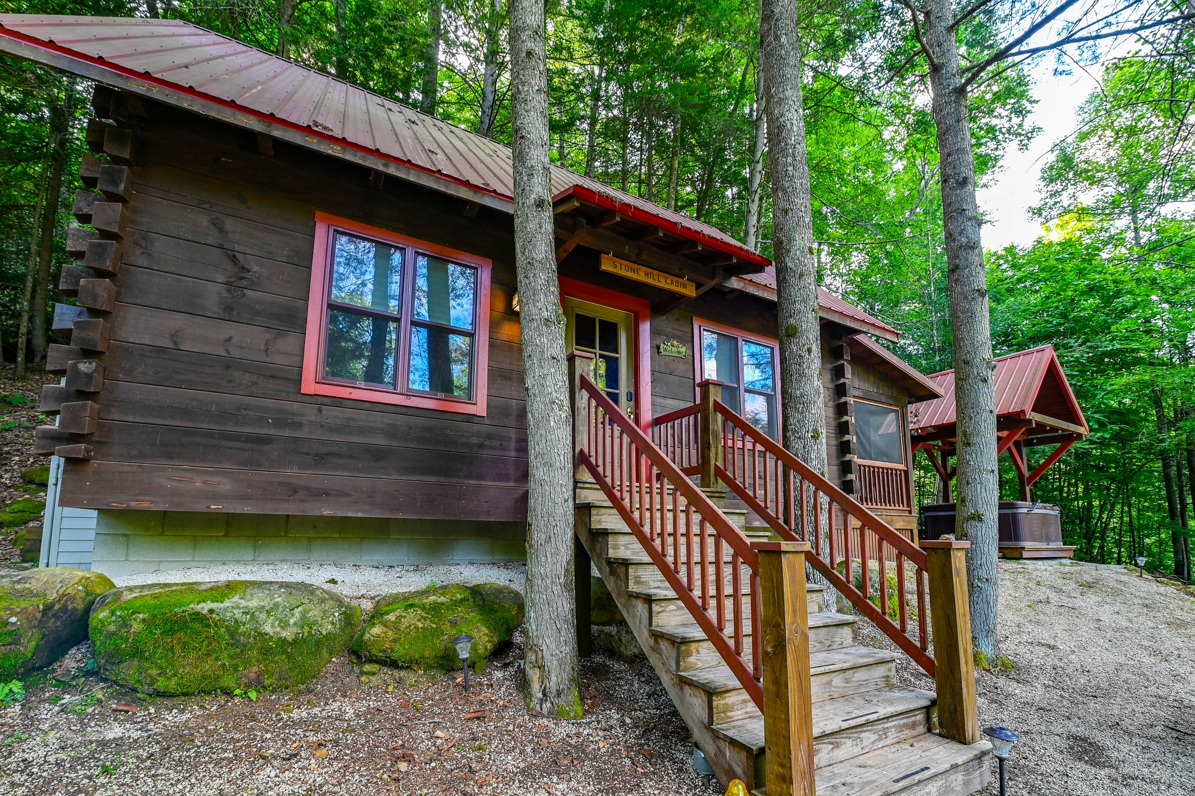 Rogers Vacation Rental | 1BR | 1.5BA | 780 Sq Ft | Stairs Required