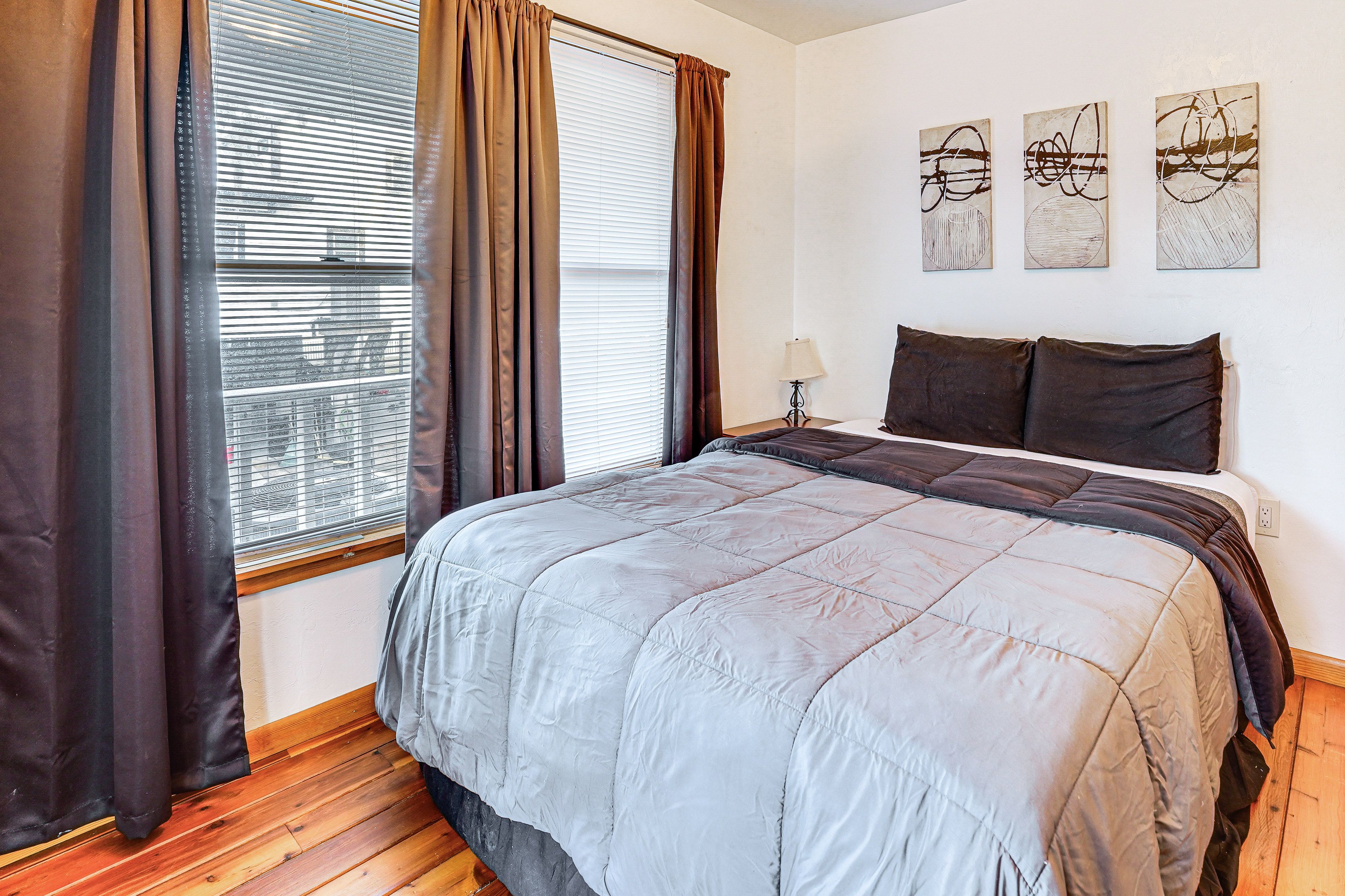 Bedroom 1 | Queen Bed | Porch Access | Main Level