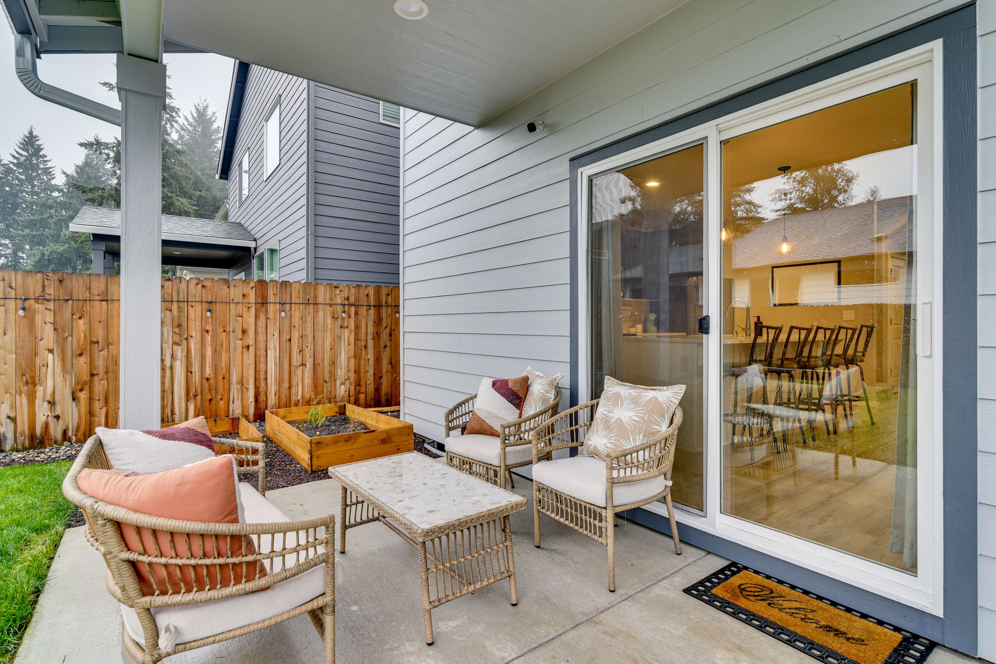 Family-Friendly Backyard | Furnished Covered Patio