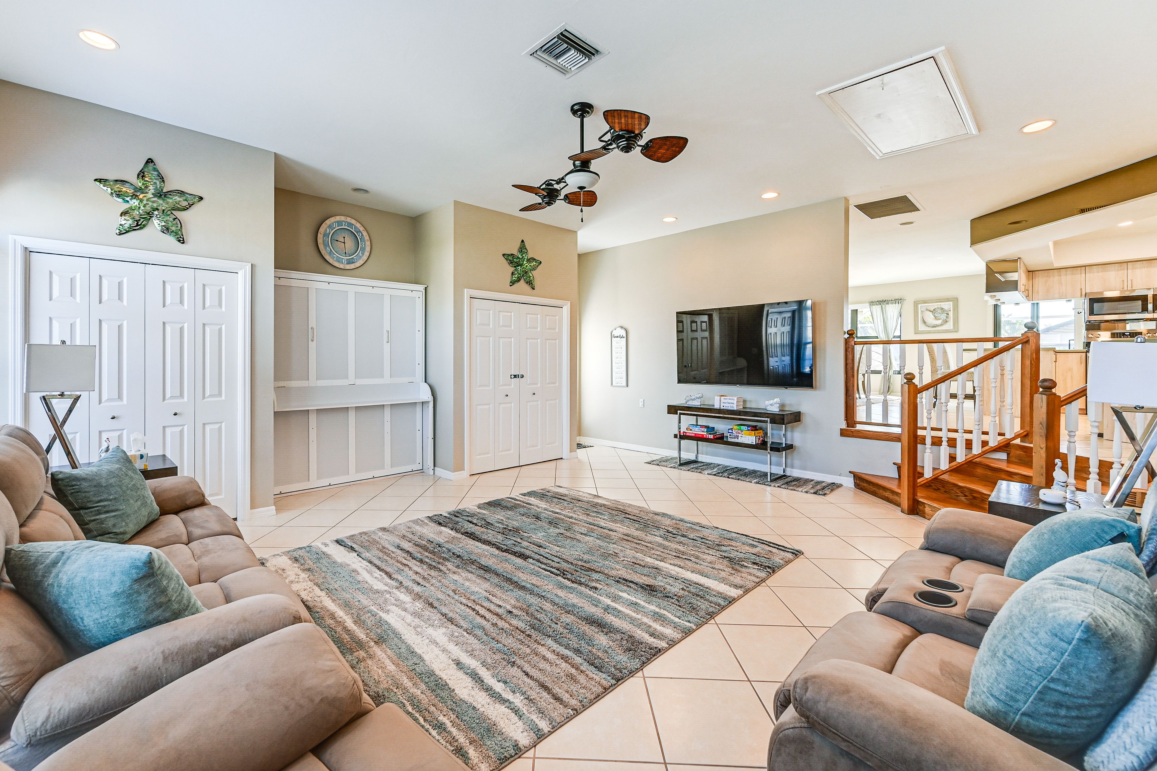 Living Room | Queen Murphy Bed | Smart TV