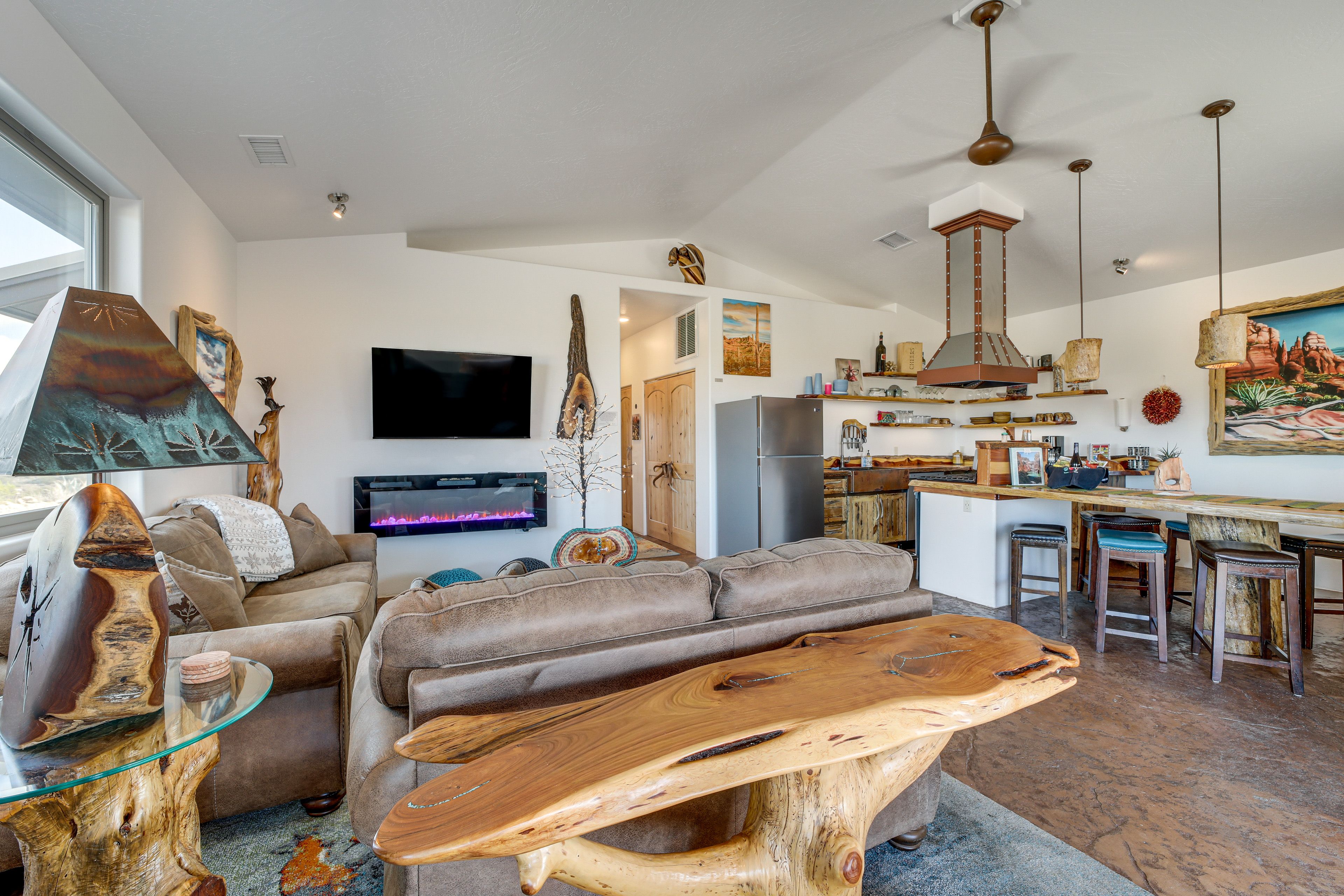 Living Room | Smart TV | Electric Fireplace