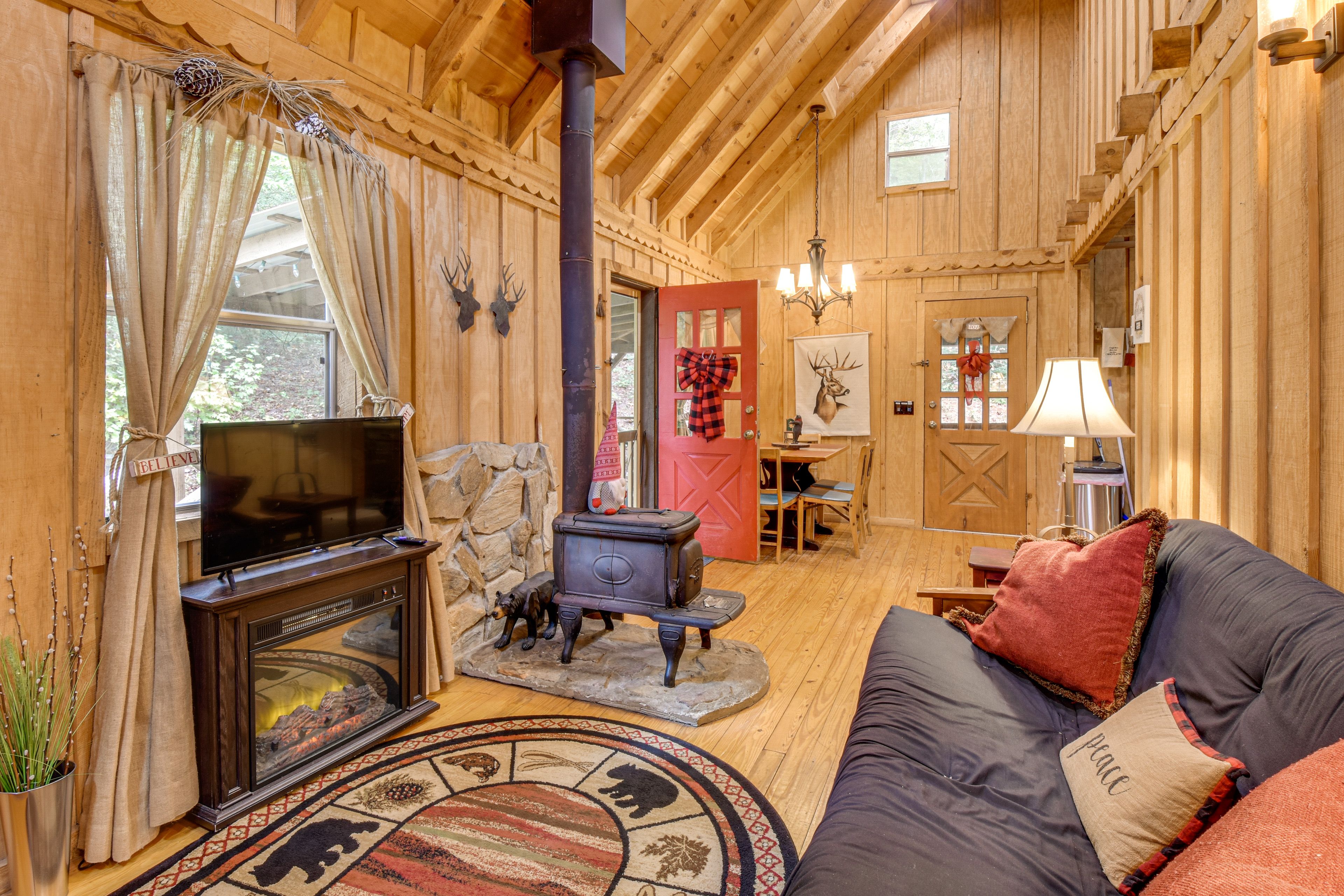 Interior | 2-Story Cabin | Free WiFi | In-Unit Laundry