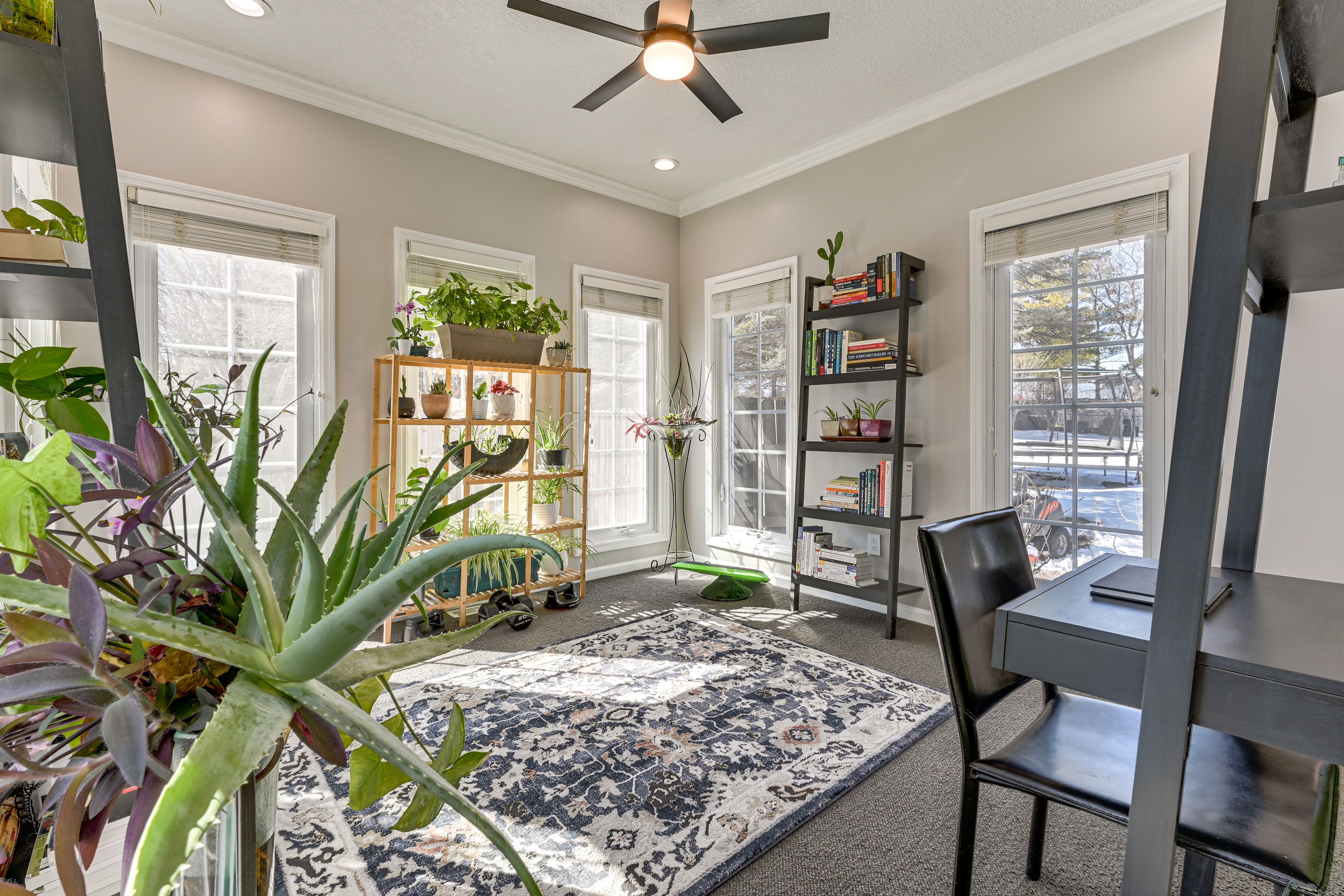 Sunroom | Desk | Books | 1st Floor