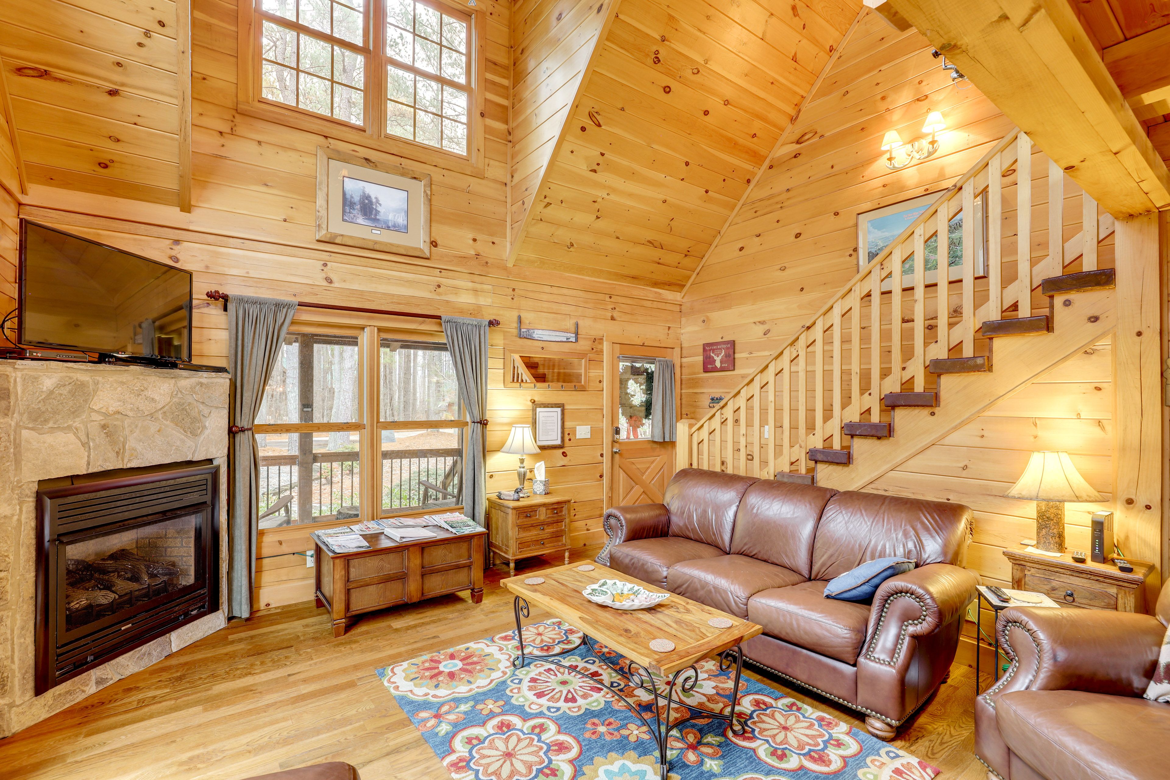 Living Room | Main Level | Fireplace | Free WiFi