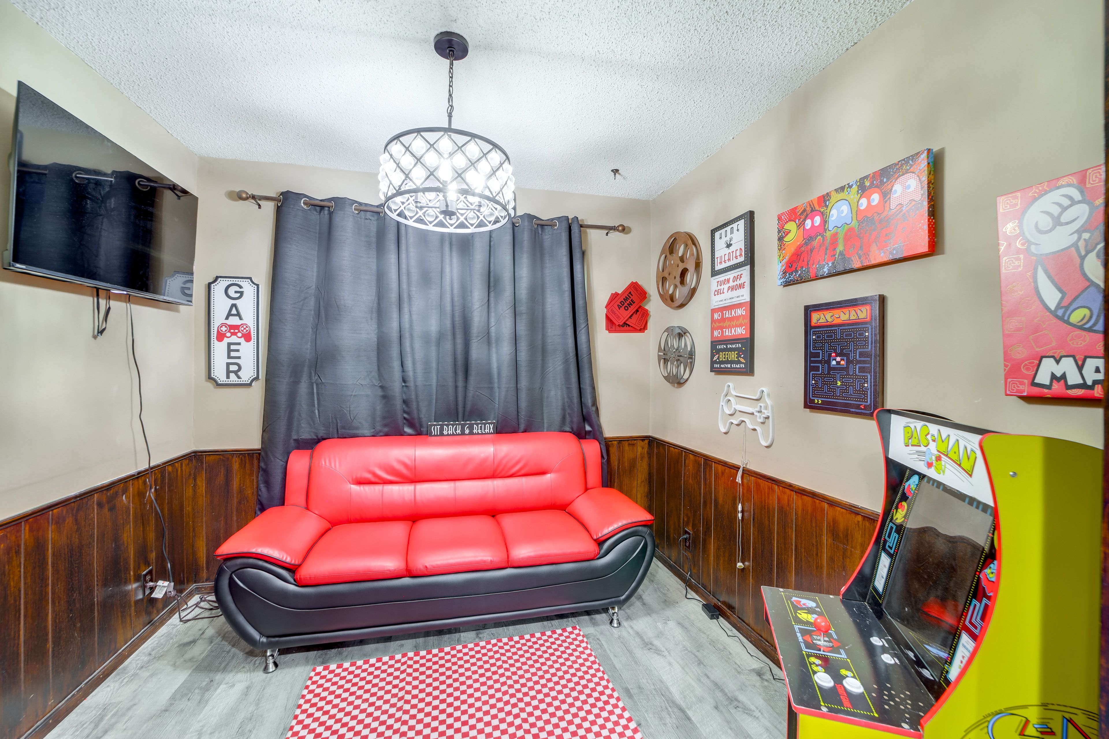 Media Room | TV | Video Arcade Machine | Popcorn Maker