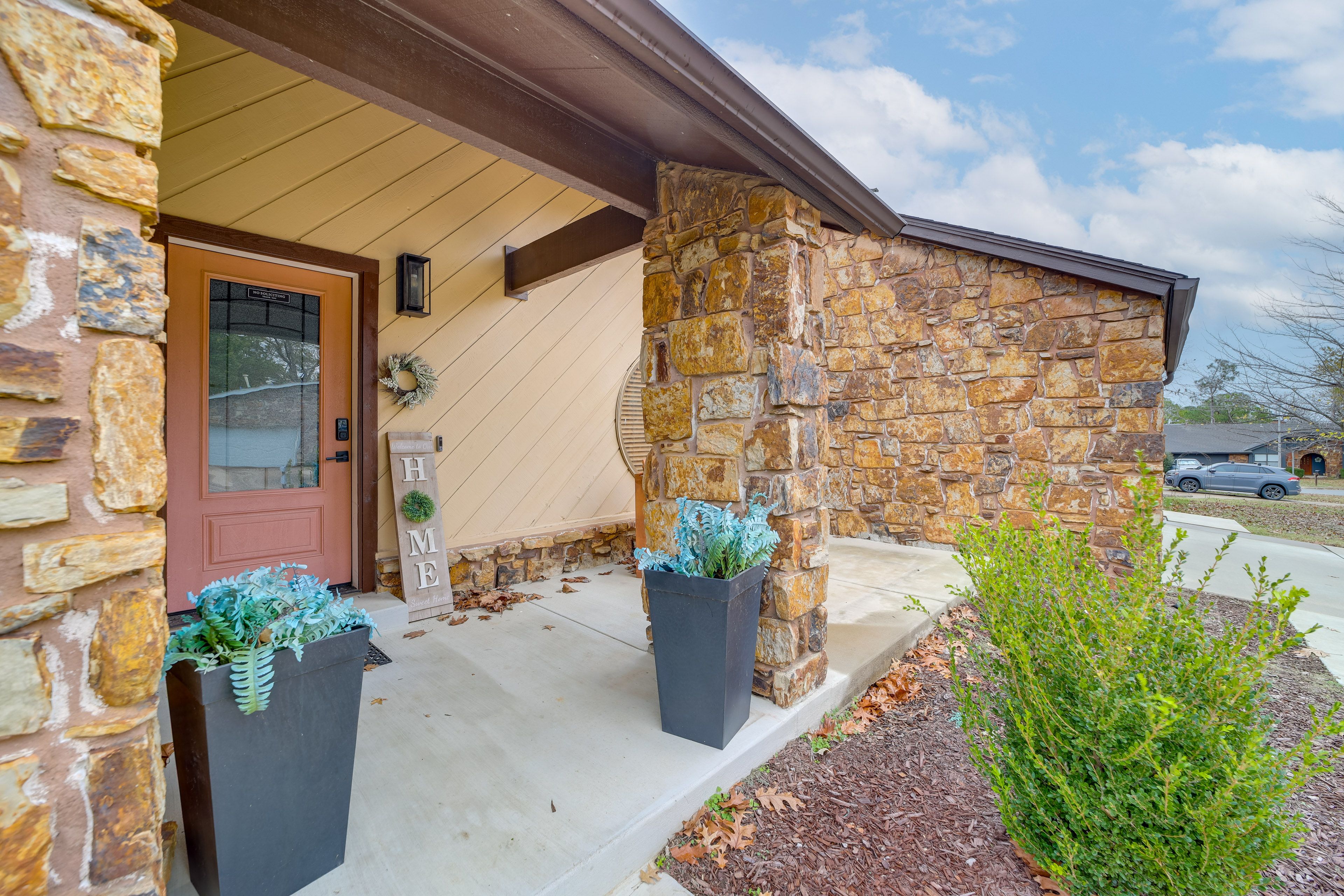 House Exterior | Keyless Entry | Furnished Porch