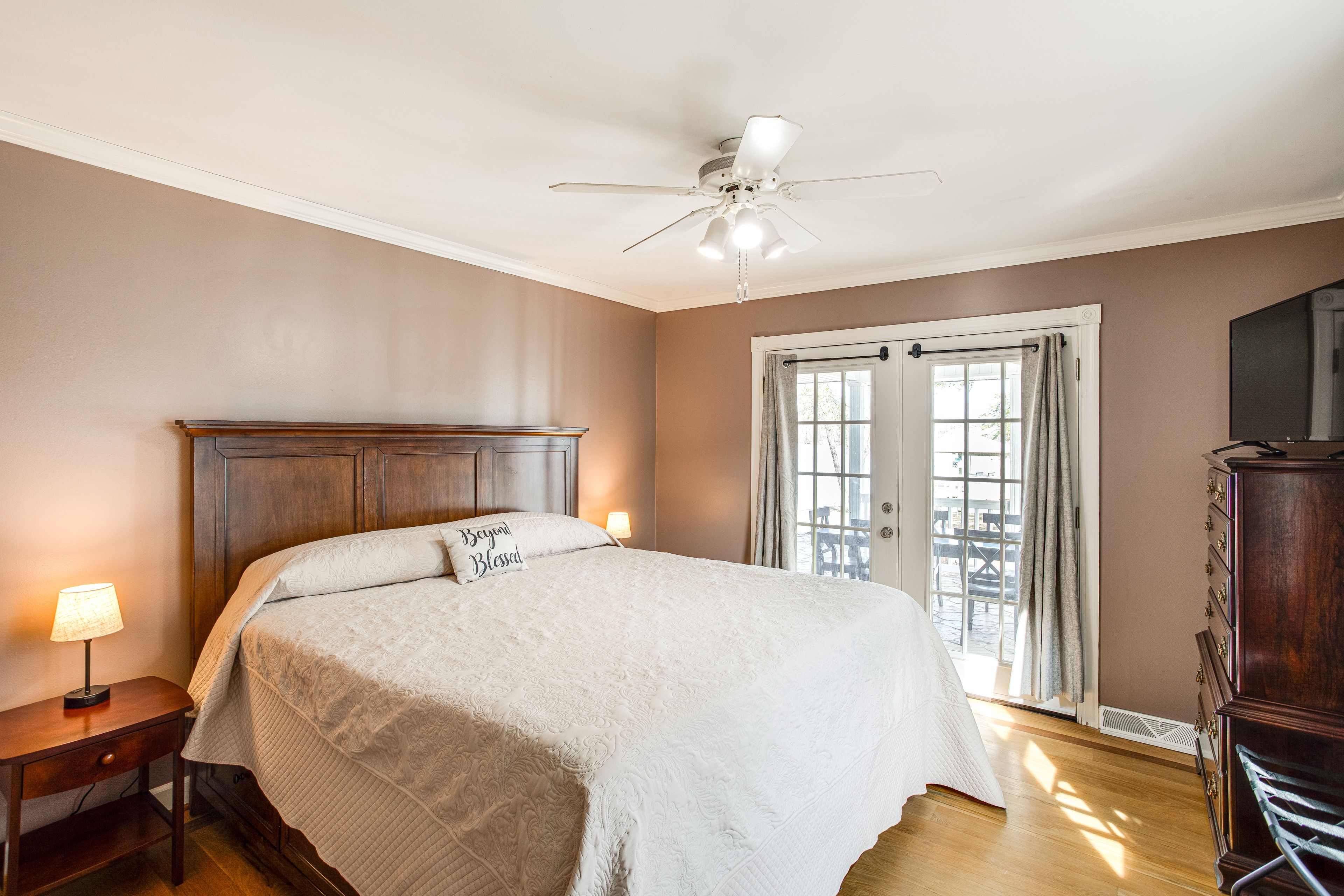 Bedroom 1 | King Bed | Linens Provided | Walk-In Closet w/ Vanity