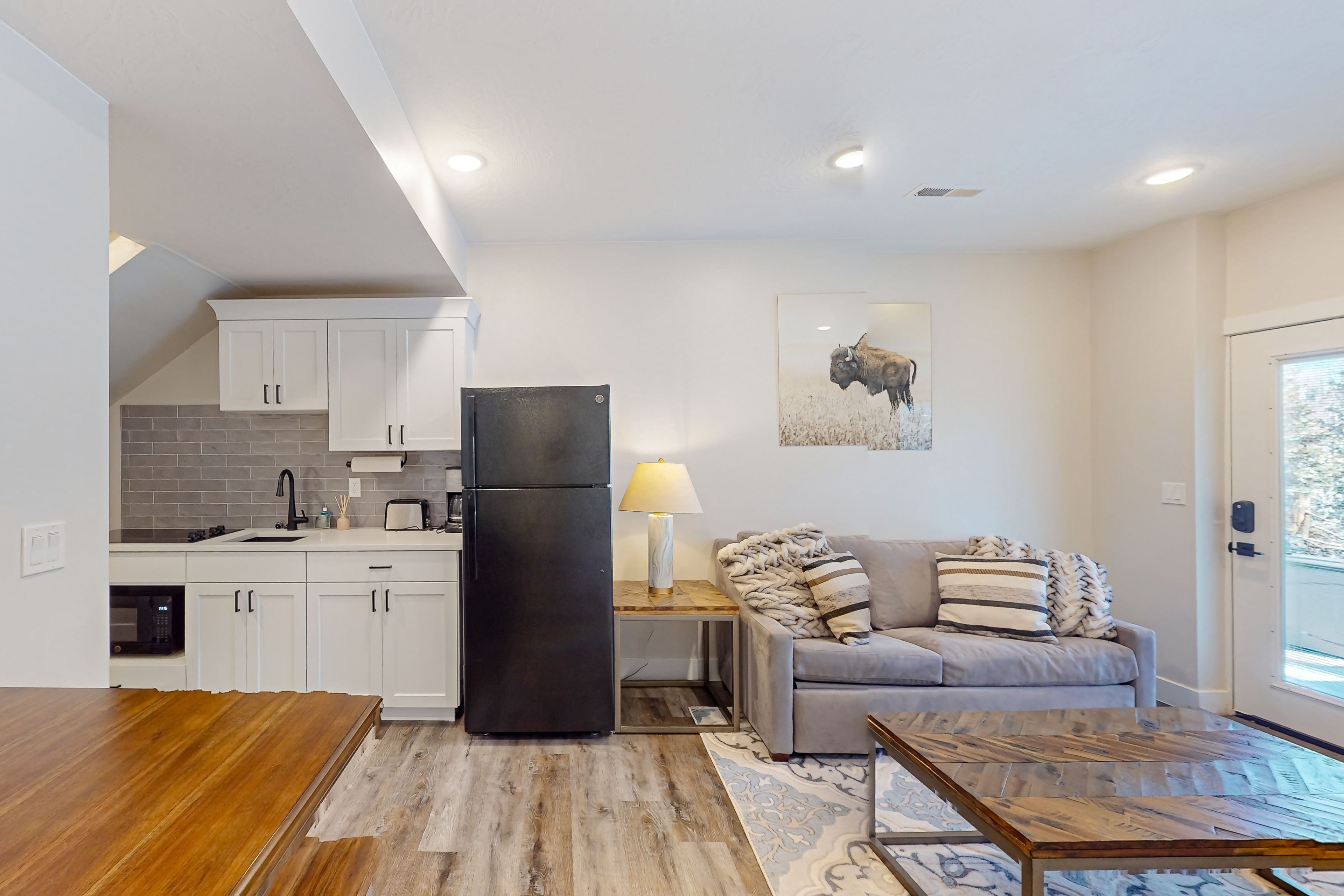 Den | Kitchenette | Small Cooktop | Sleeper Sofa | Lower Level