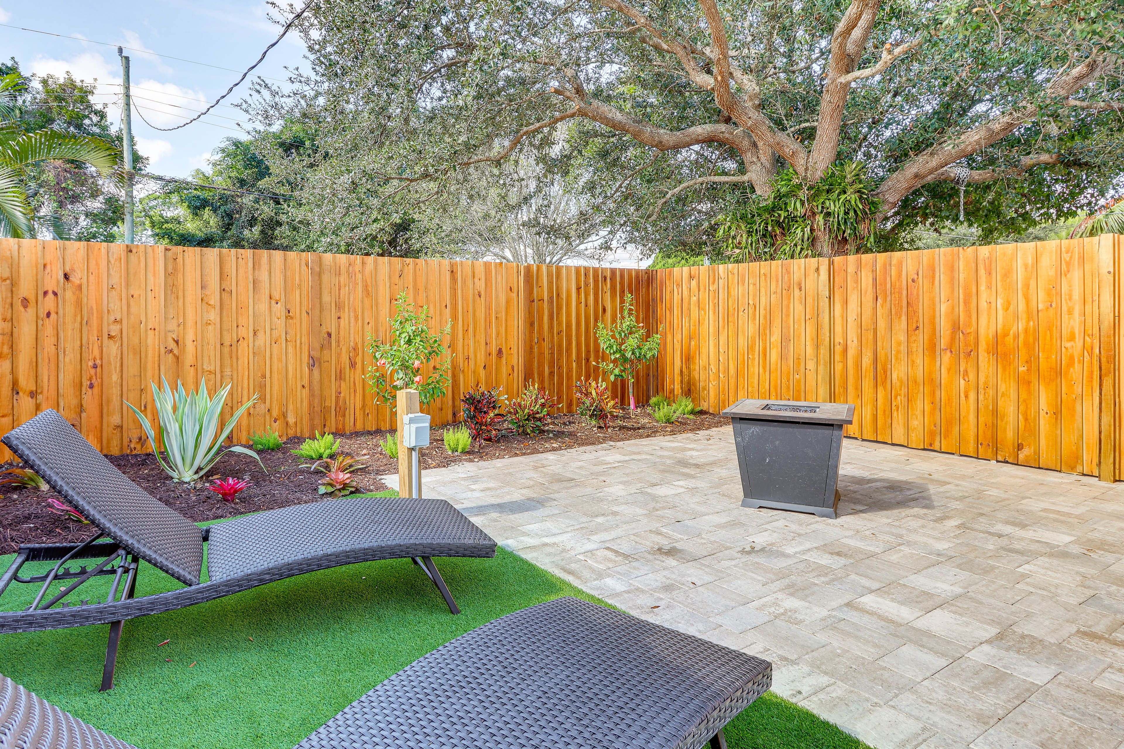 Fenced-In Patio | Gas Fire Pit
