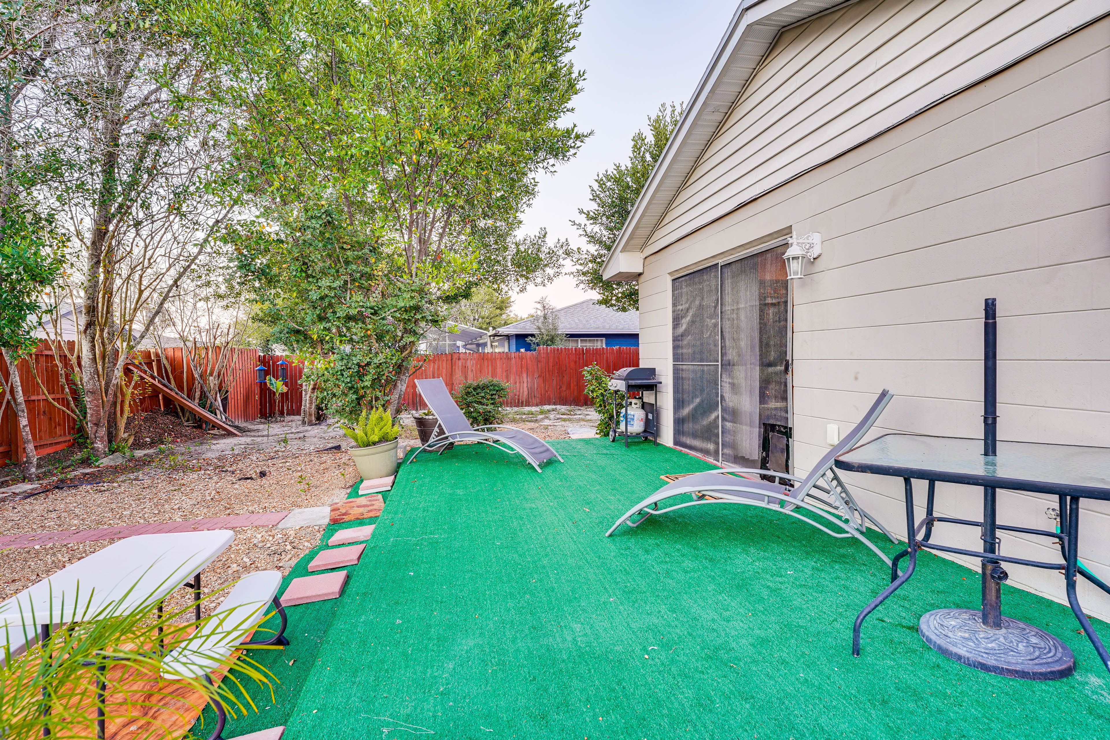 Patio | Gas Grill | Dining Areas | Fenced Backyard