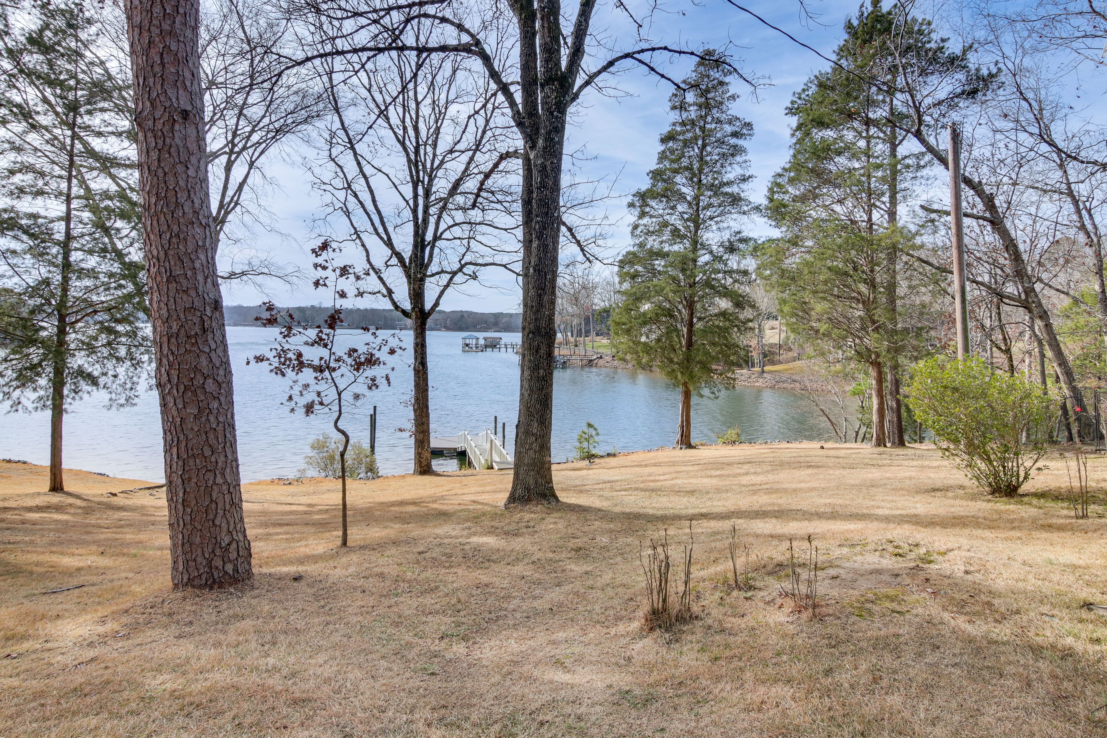Cabin Exterior | Private Backyard | Lake Views