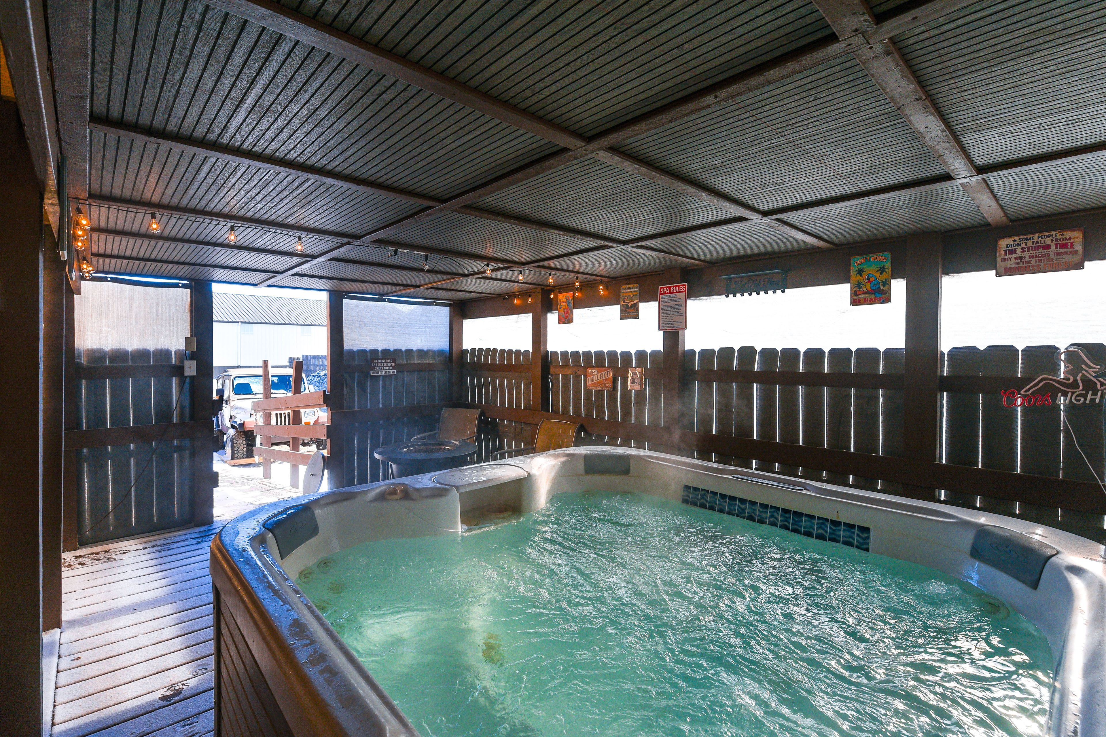 Covered Hot Tub Area