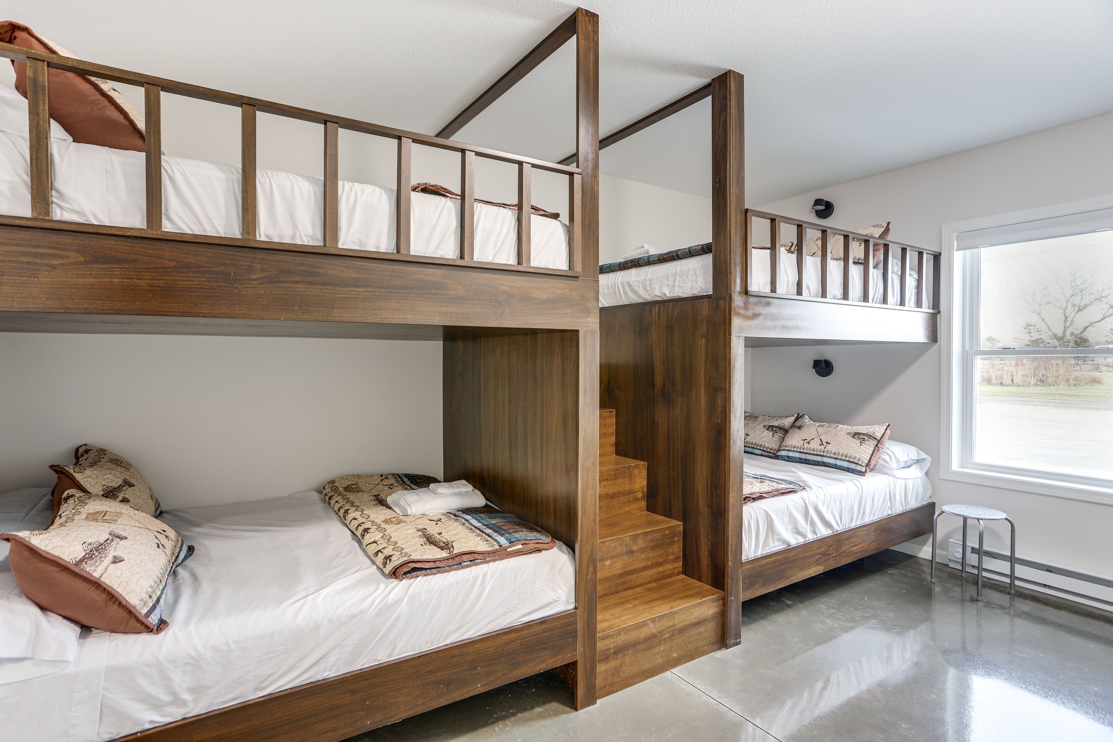 Bedroom 1 | 2 Full Bunk Beds | Linens Provided | Memory Foam Mattresses