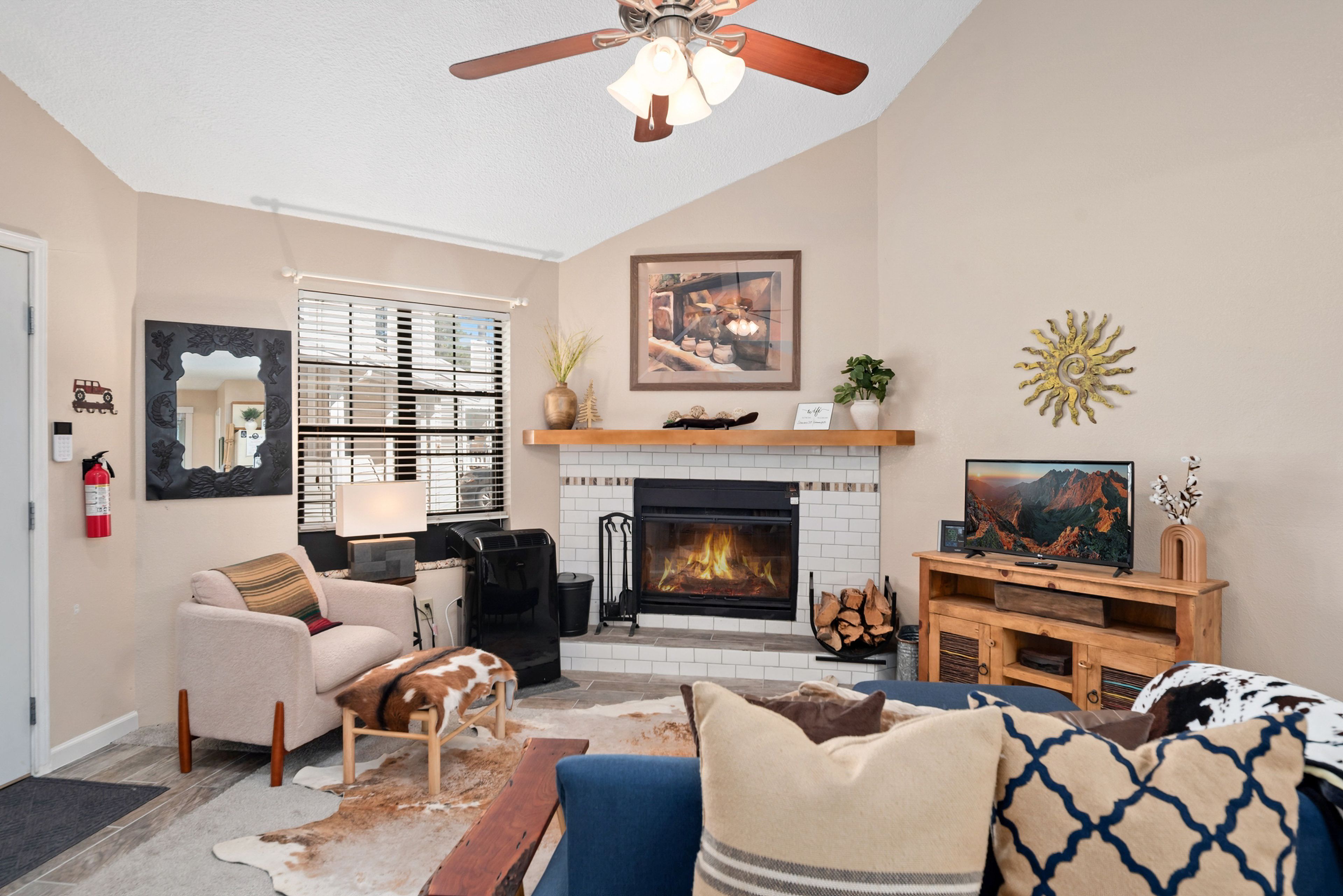 Ruidoso Vacation Rental | 2BA | Studio | 648 Sq Ft | 4 Steps to Enter