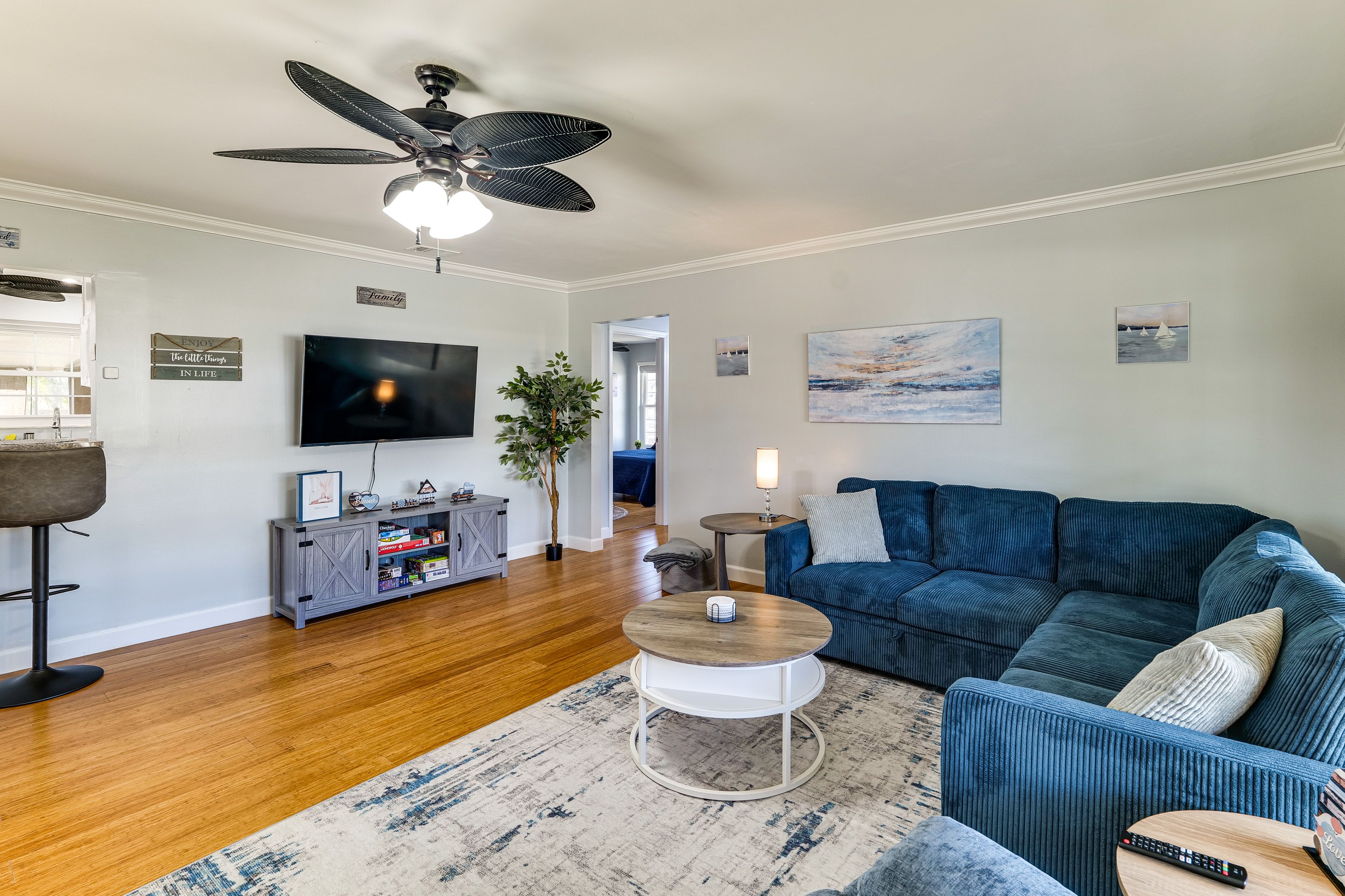 Living Room | Full Sleeper Sofa | Central Heating & A/C