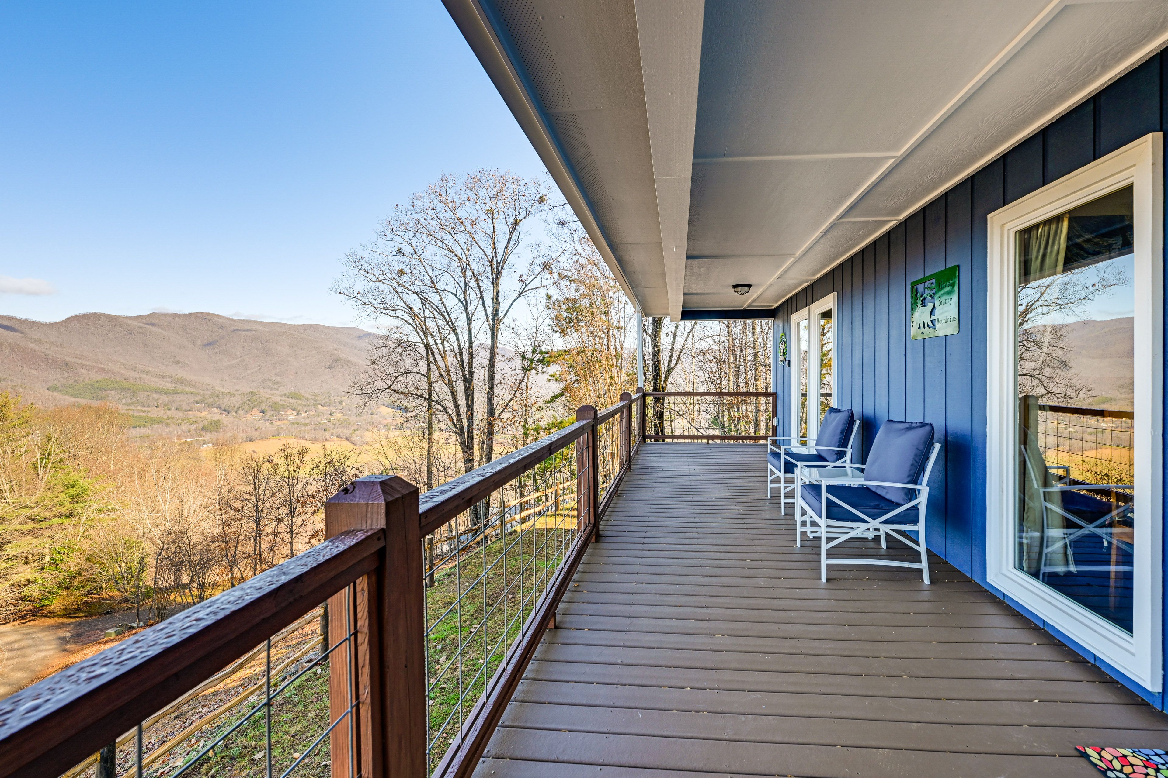 Cabin Exterior | Furnished Deck | Mountain Views