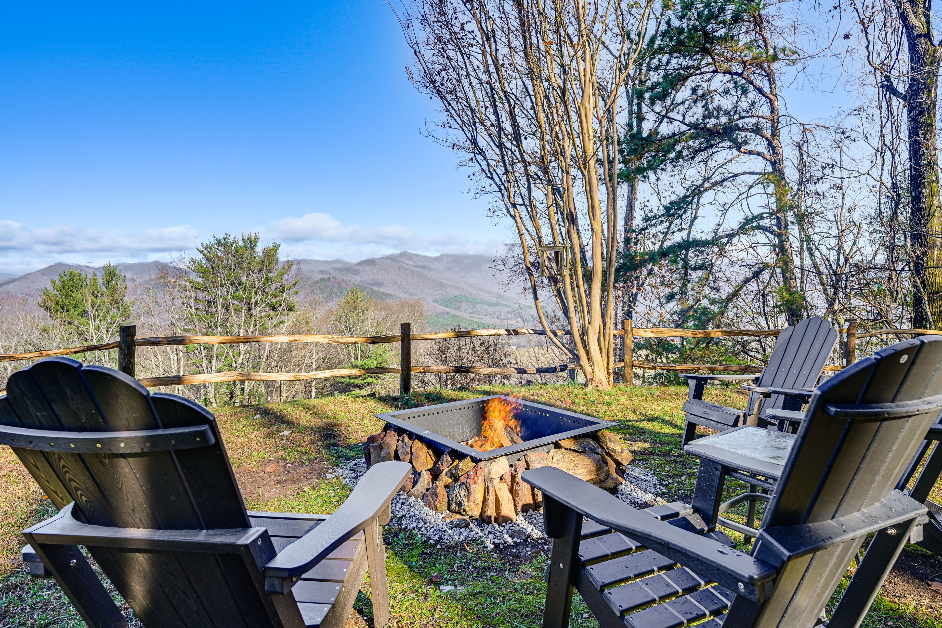 Cabin Exterior | Fire Pit | Mountain Views