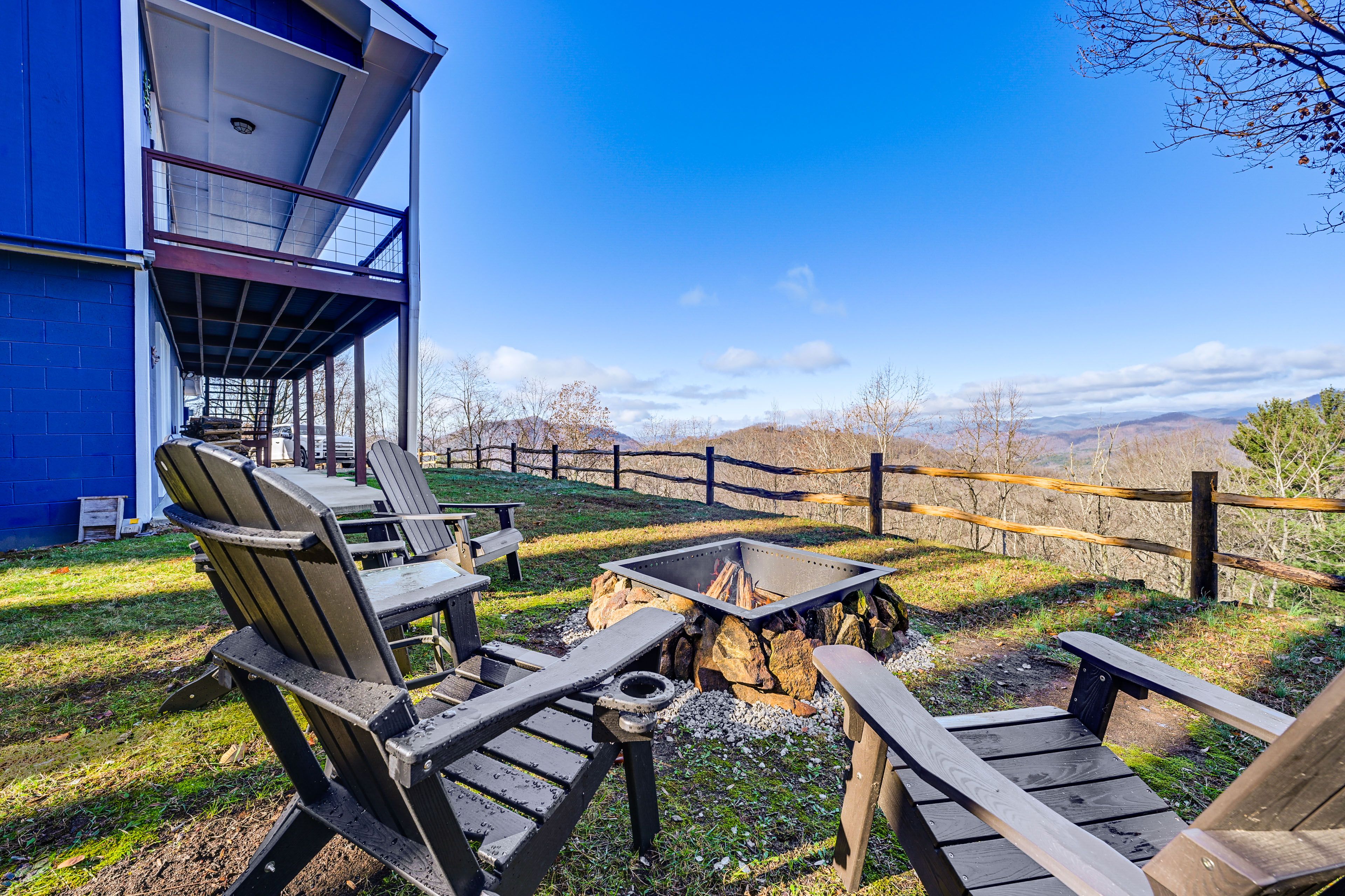 Cabin Exterior | Fire Pit | Mountain Views