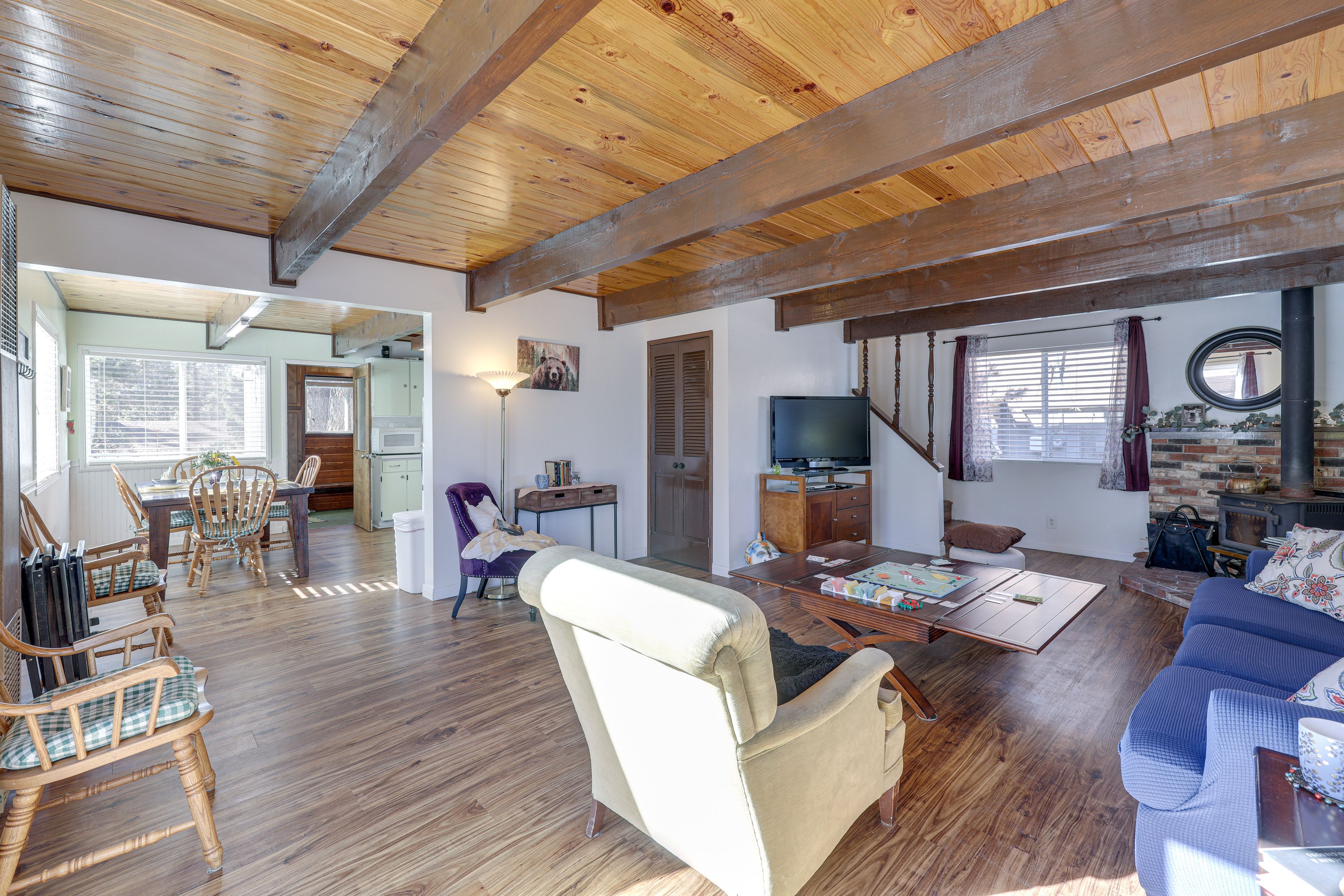 Big Bear Vacation Rental | 3BR | 2BA | 1,400 Sq Ft | 1 Step to Enter