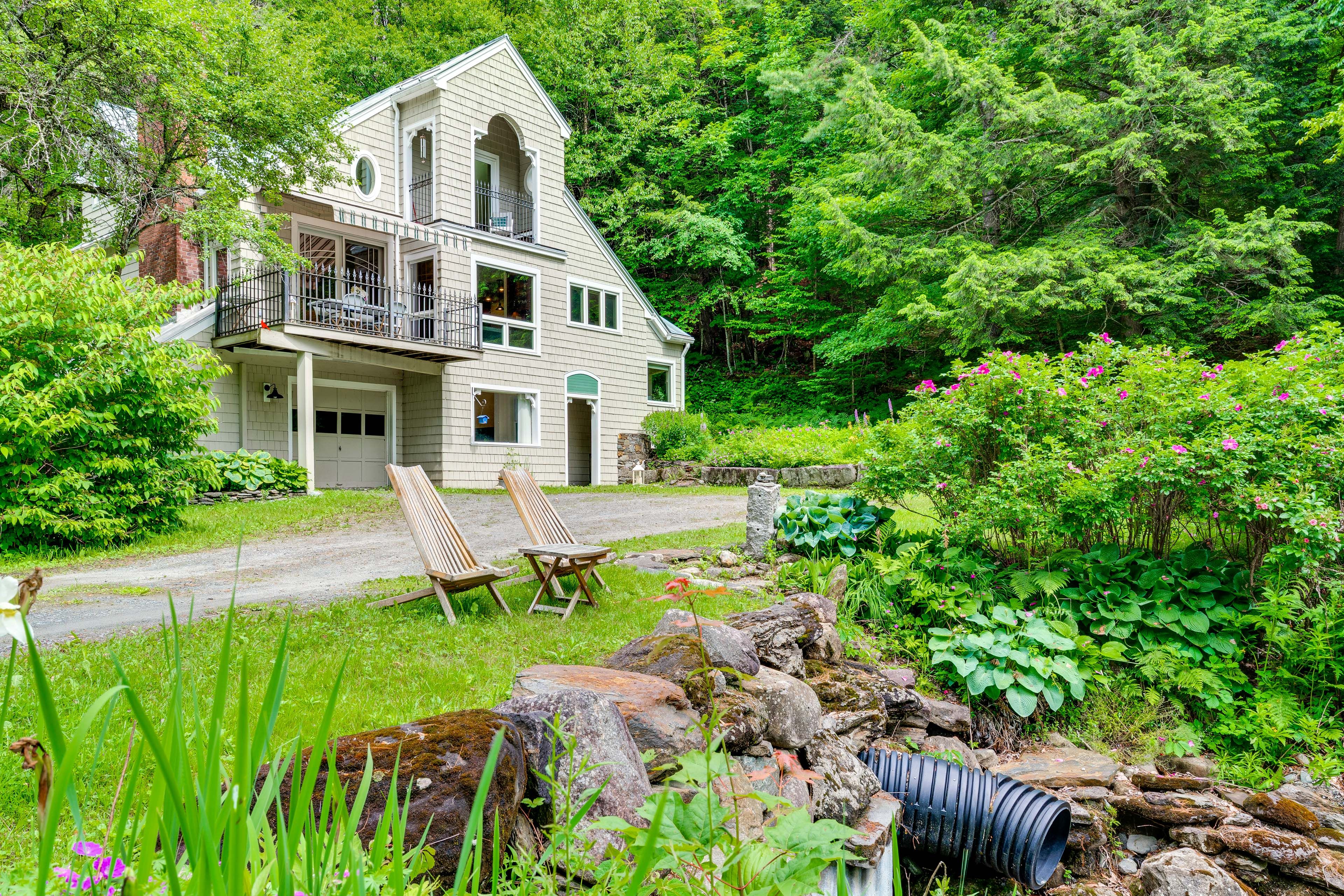 Lush Exterior w/ Stream Views & Access