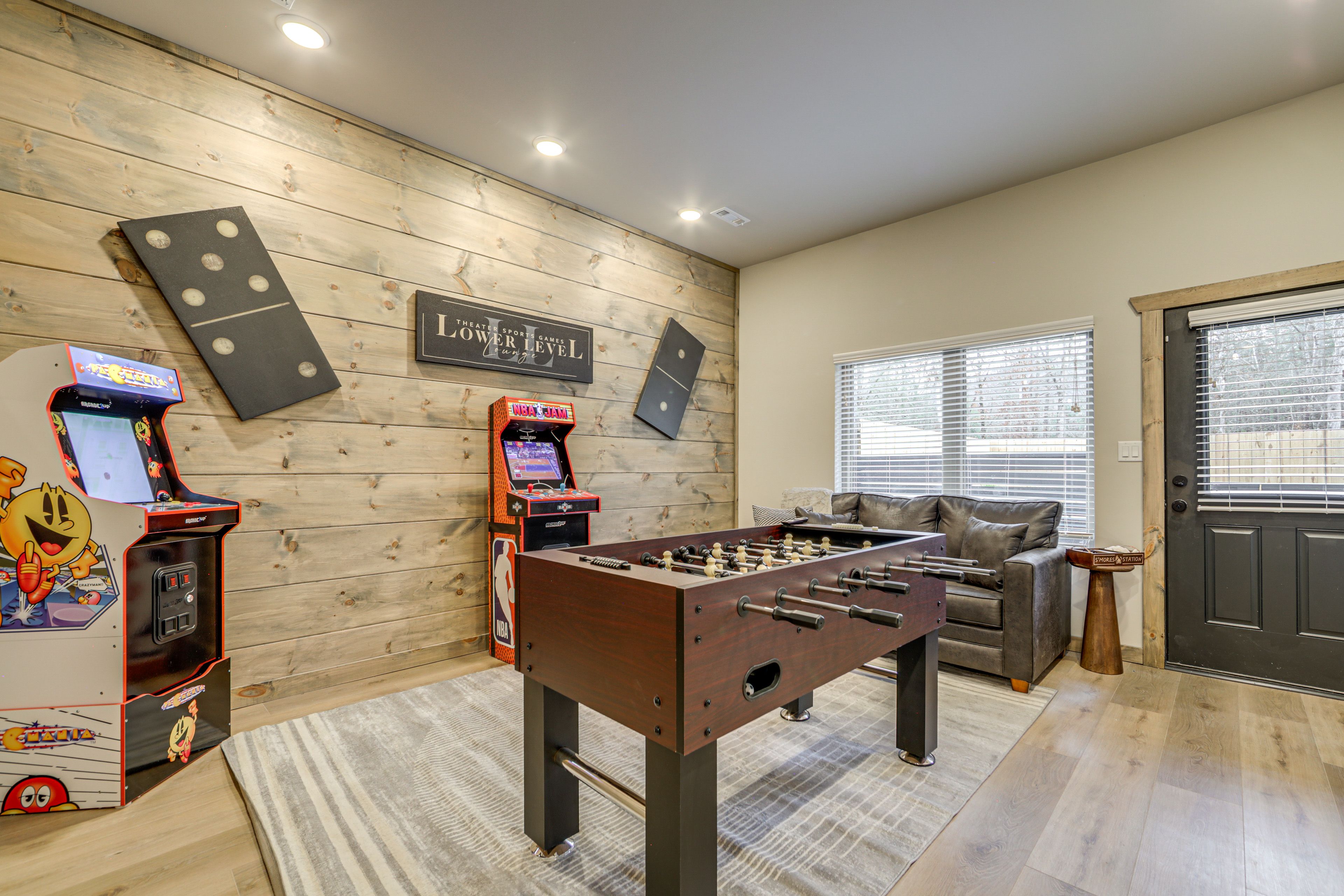 Game Room | Basement | Queen Sleeper Sofa | Foosball Table | Arcade Games