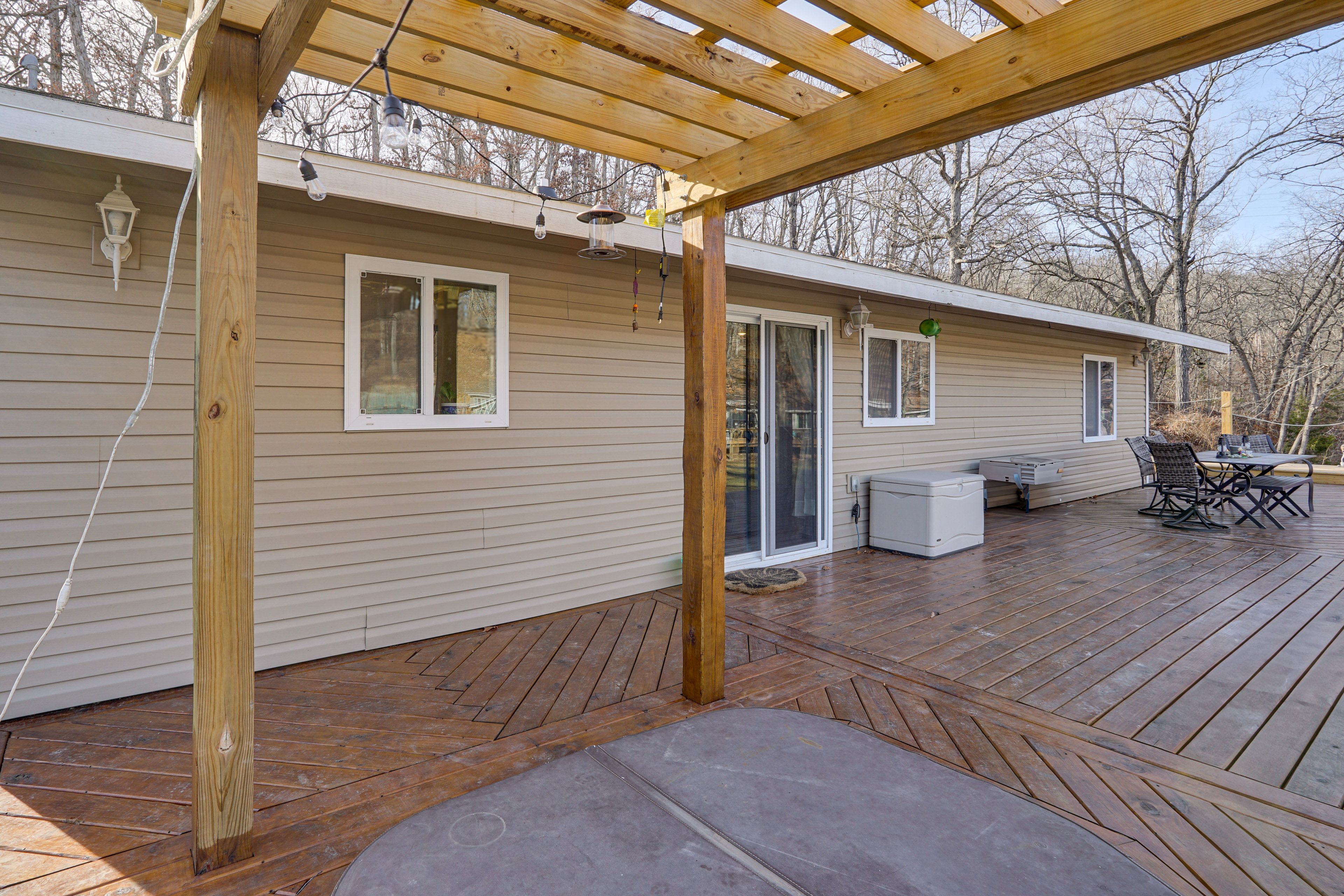 House Exterior | Pergola w/ Hot Tub