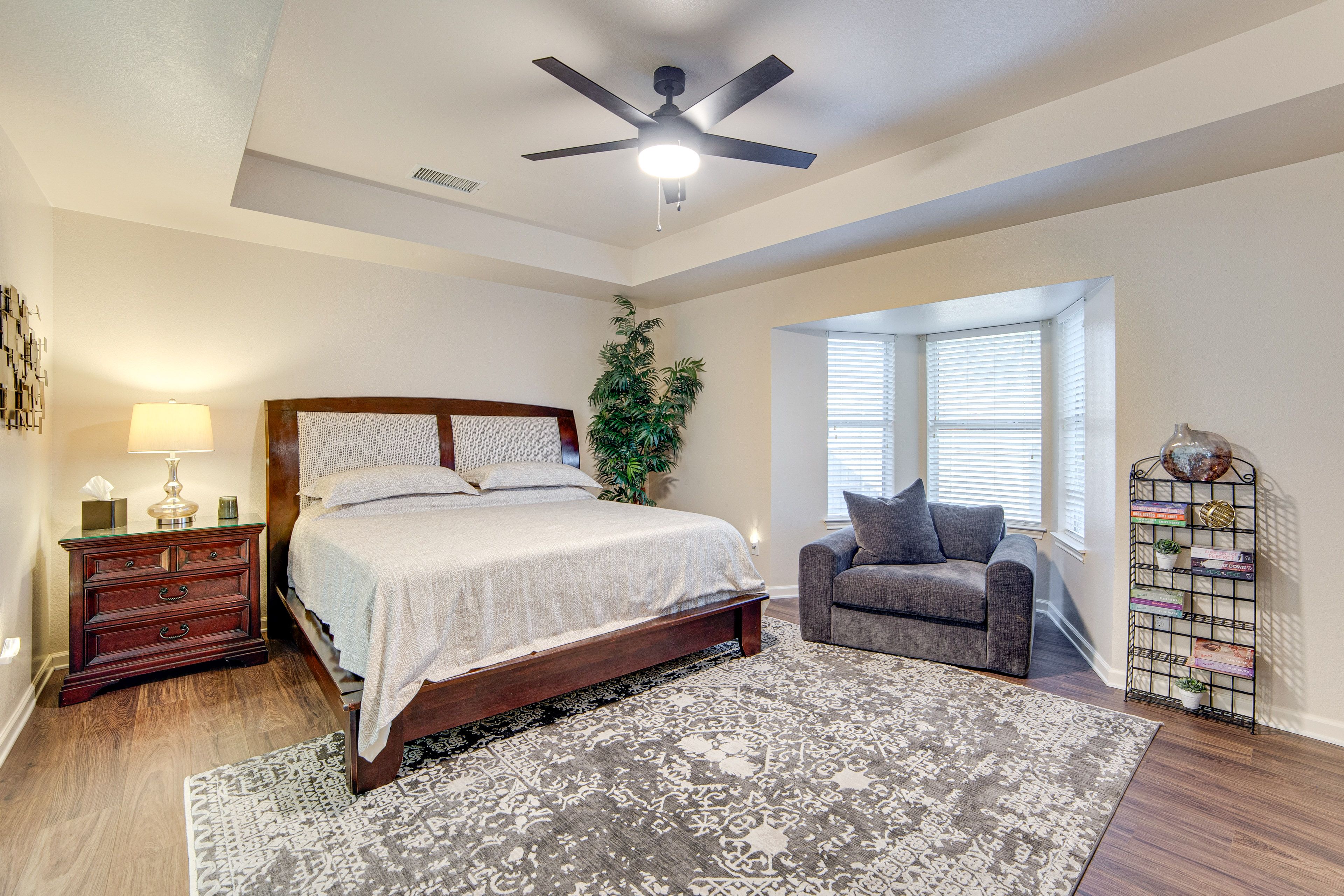 Bedroom 1 | King Bed | Linens Provided | Fireplace