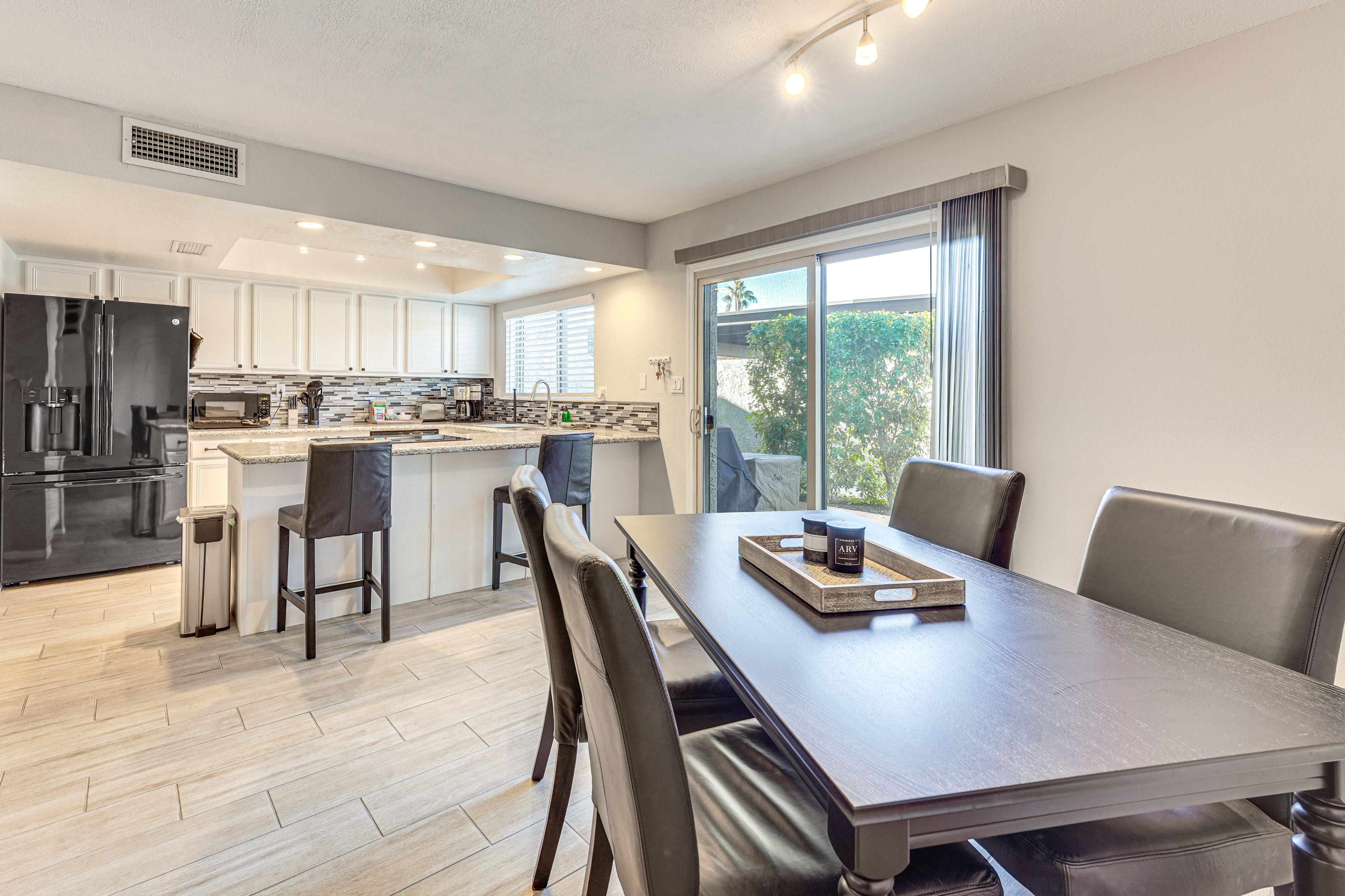 Kitchen & Dining Area | Central A/C & Heating
