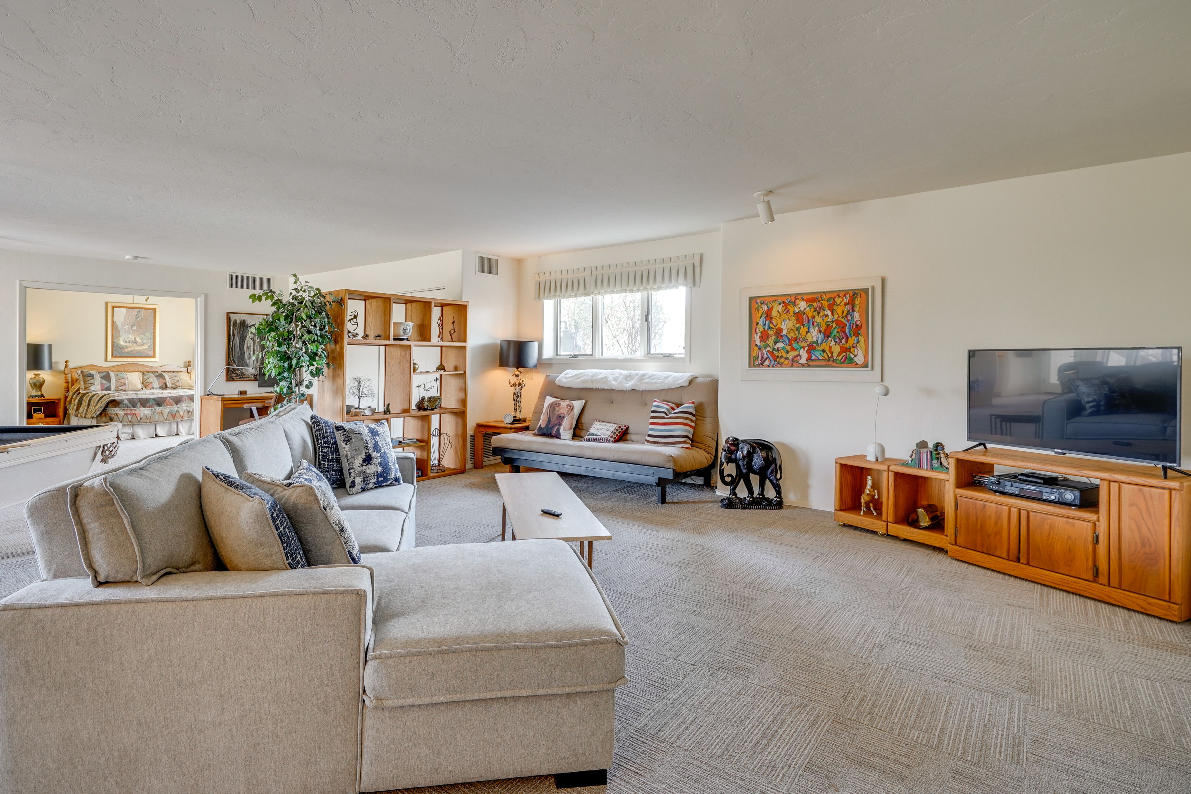 Den | 1st Floor | King Sleeper Sofa | Queen Futon