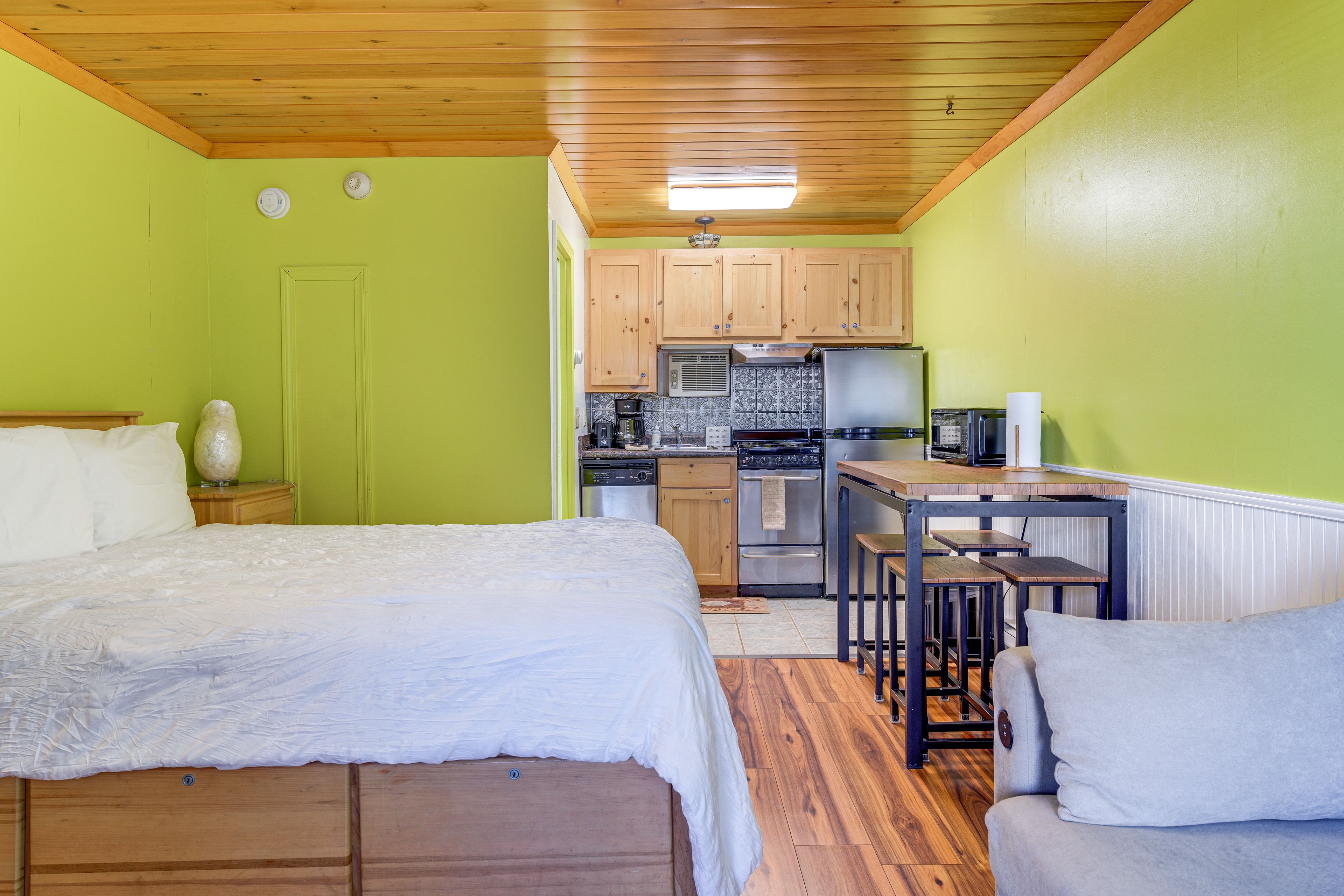 Studio Interior | Free WiFi | Central A/C & Heat | 1st-Floor Unit