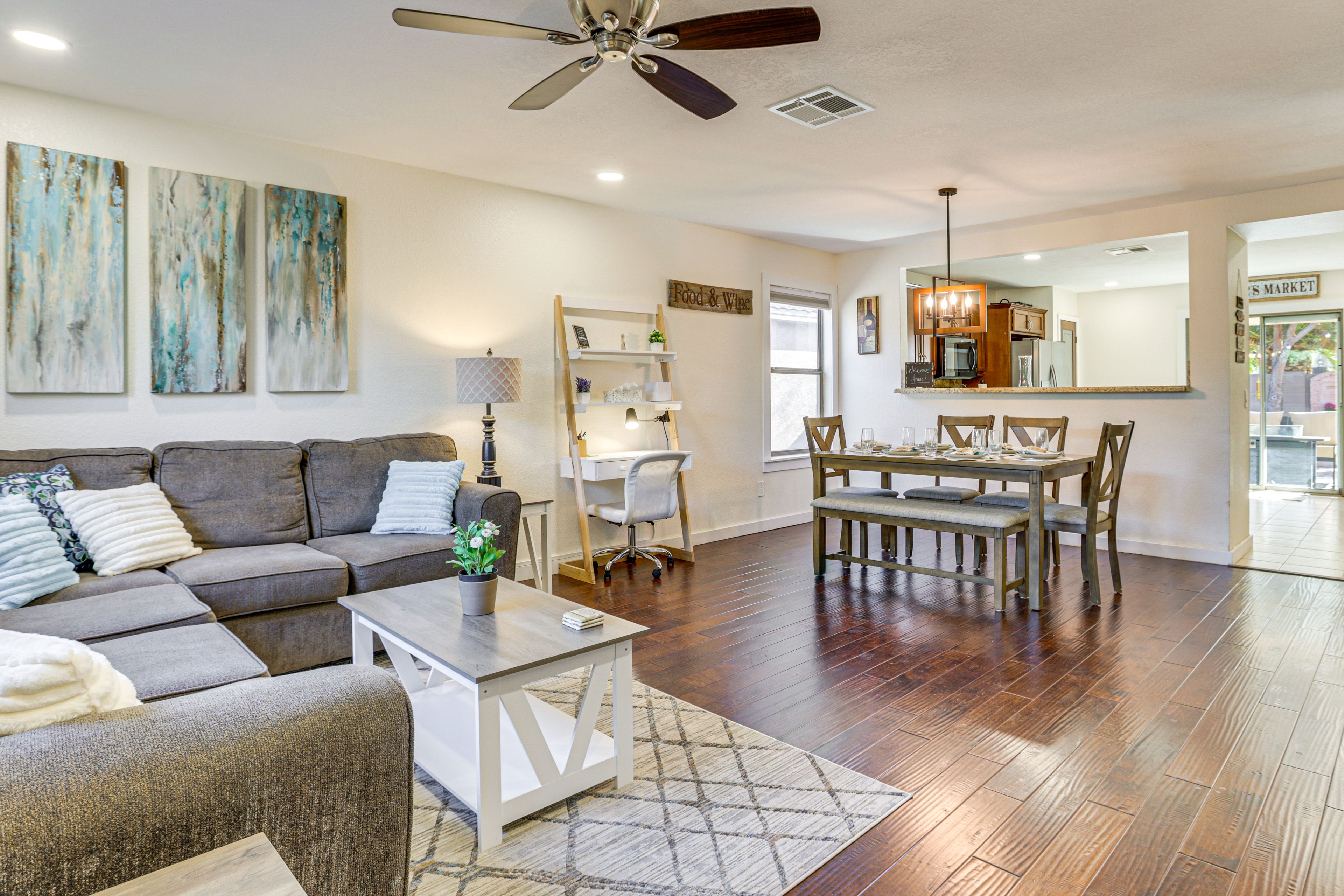 Living Room | Central A/C & Heat | Free WiFi