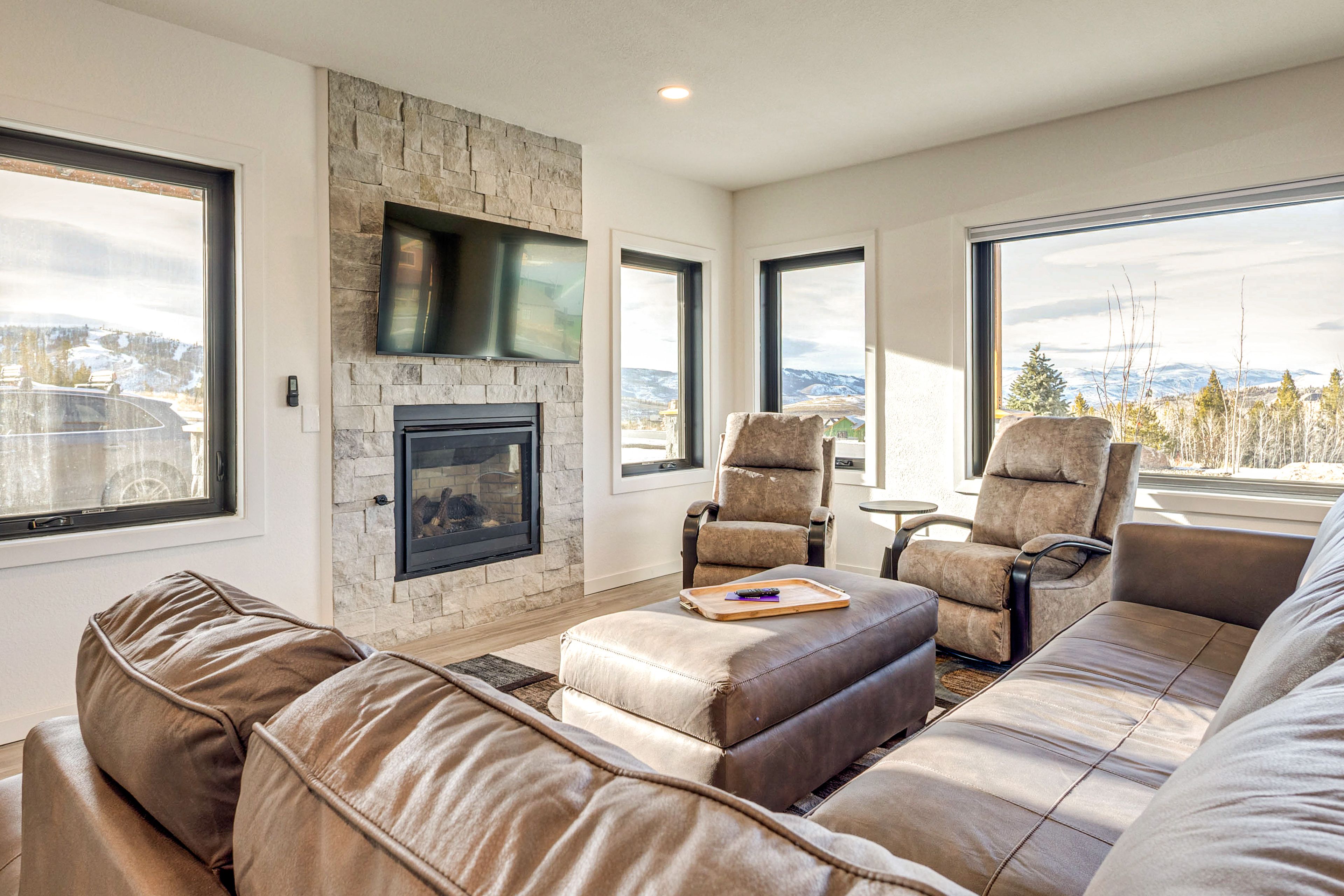 Family Room | Smart TV | Gas Fireplace | 1st Floor