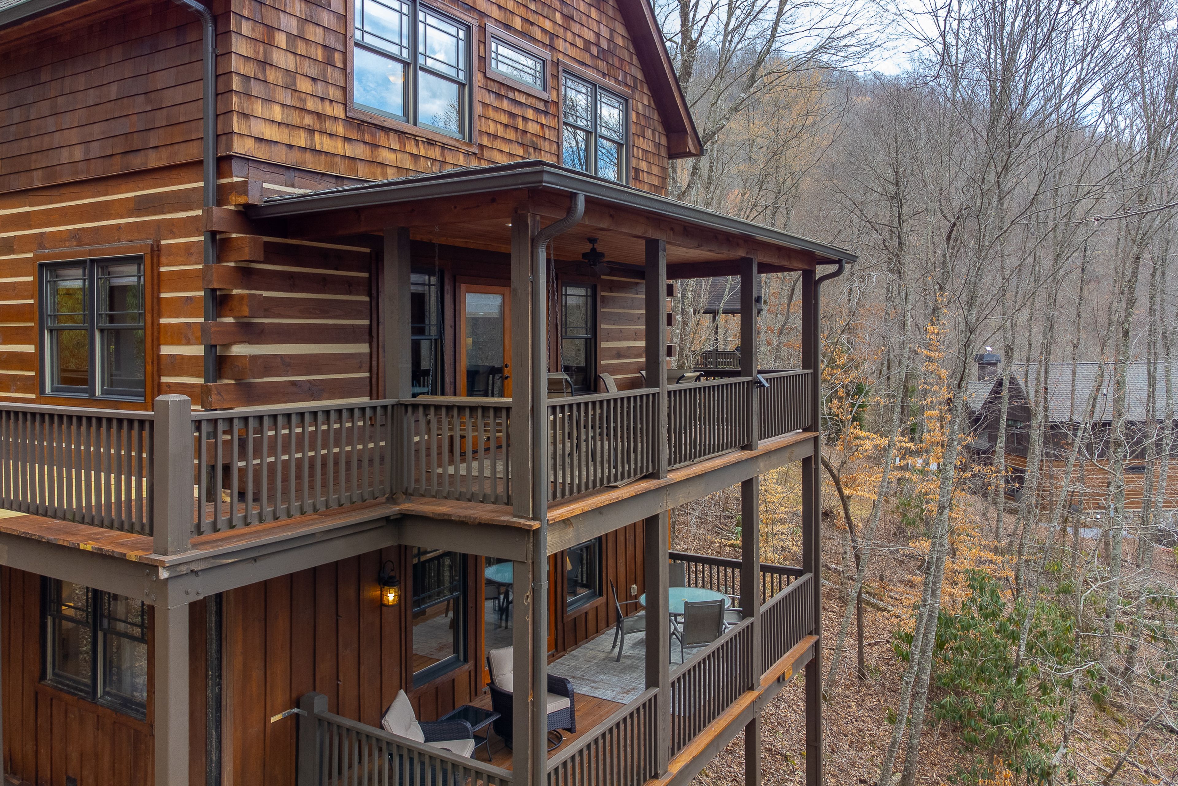 Main Level Balcony Wraparound to Front Deck with Spa